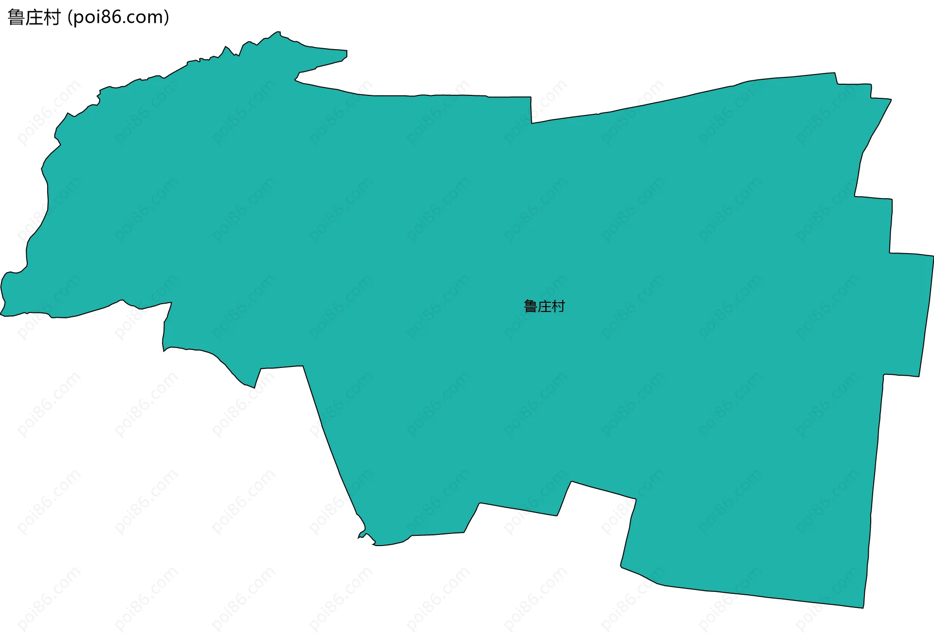 鲁庄村边界地图