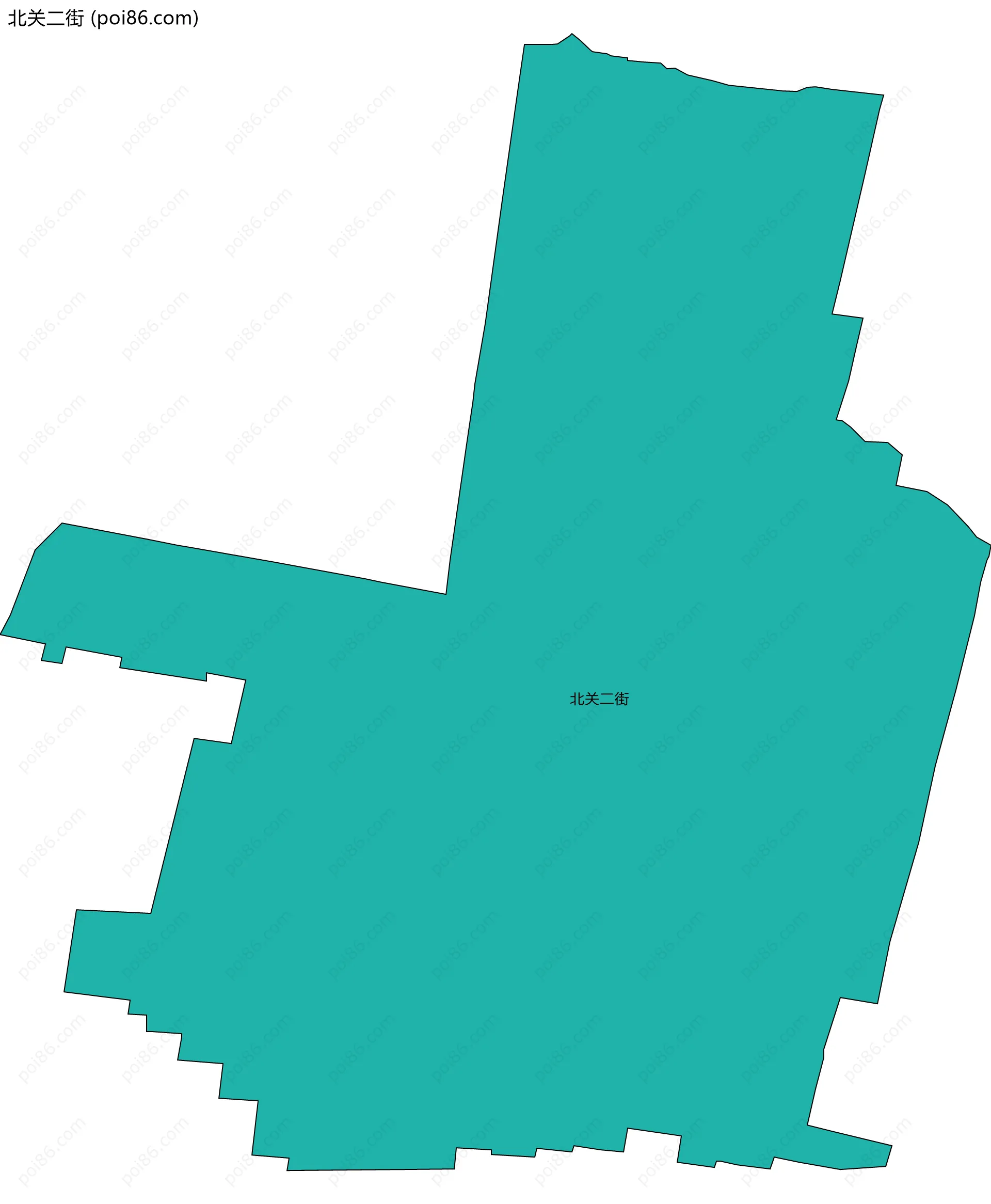 北关二街边界地图