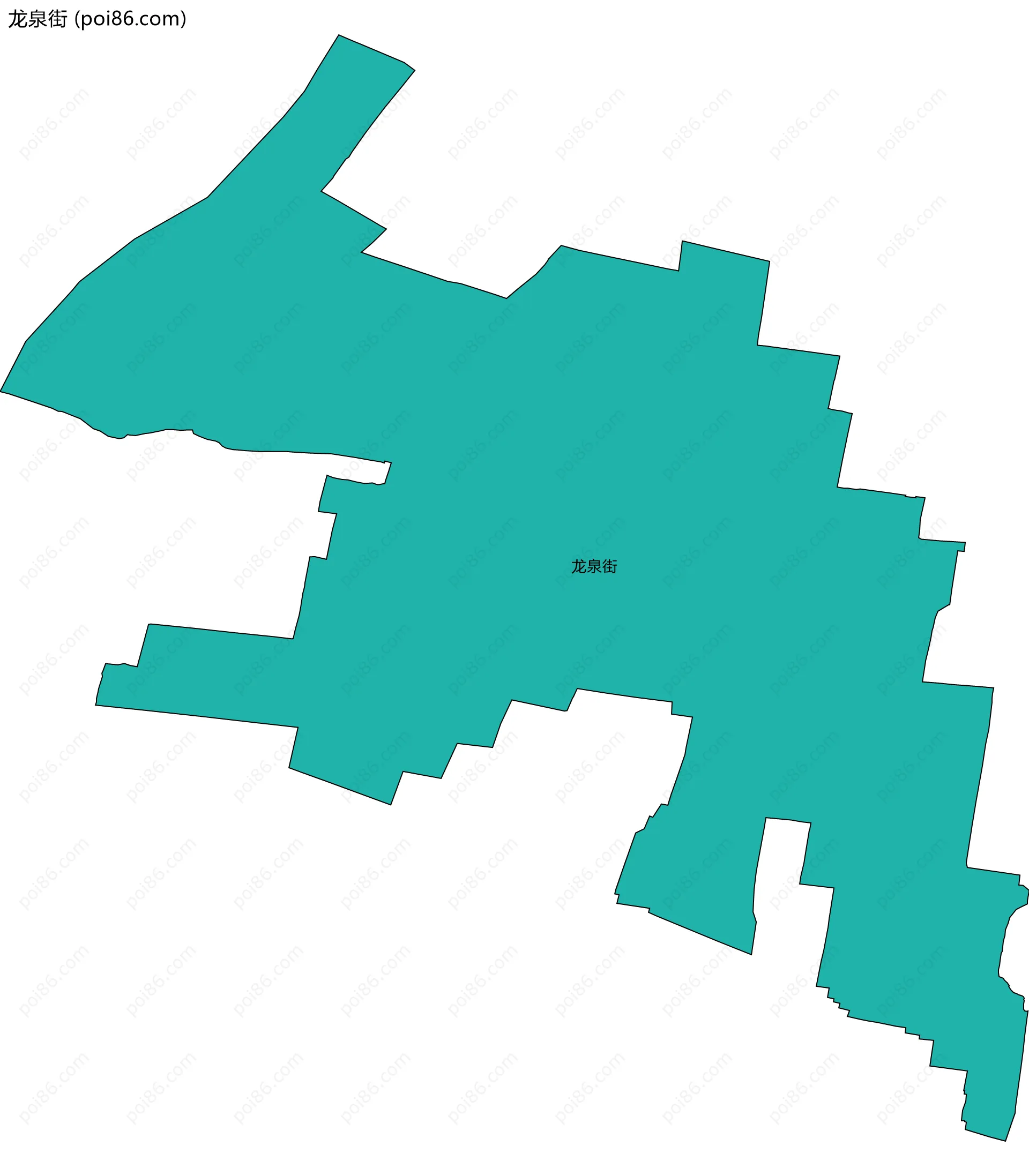 龙泉街边界地图