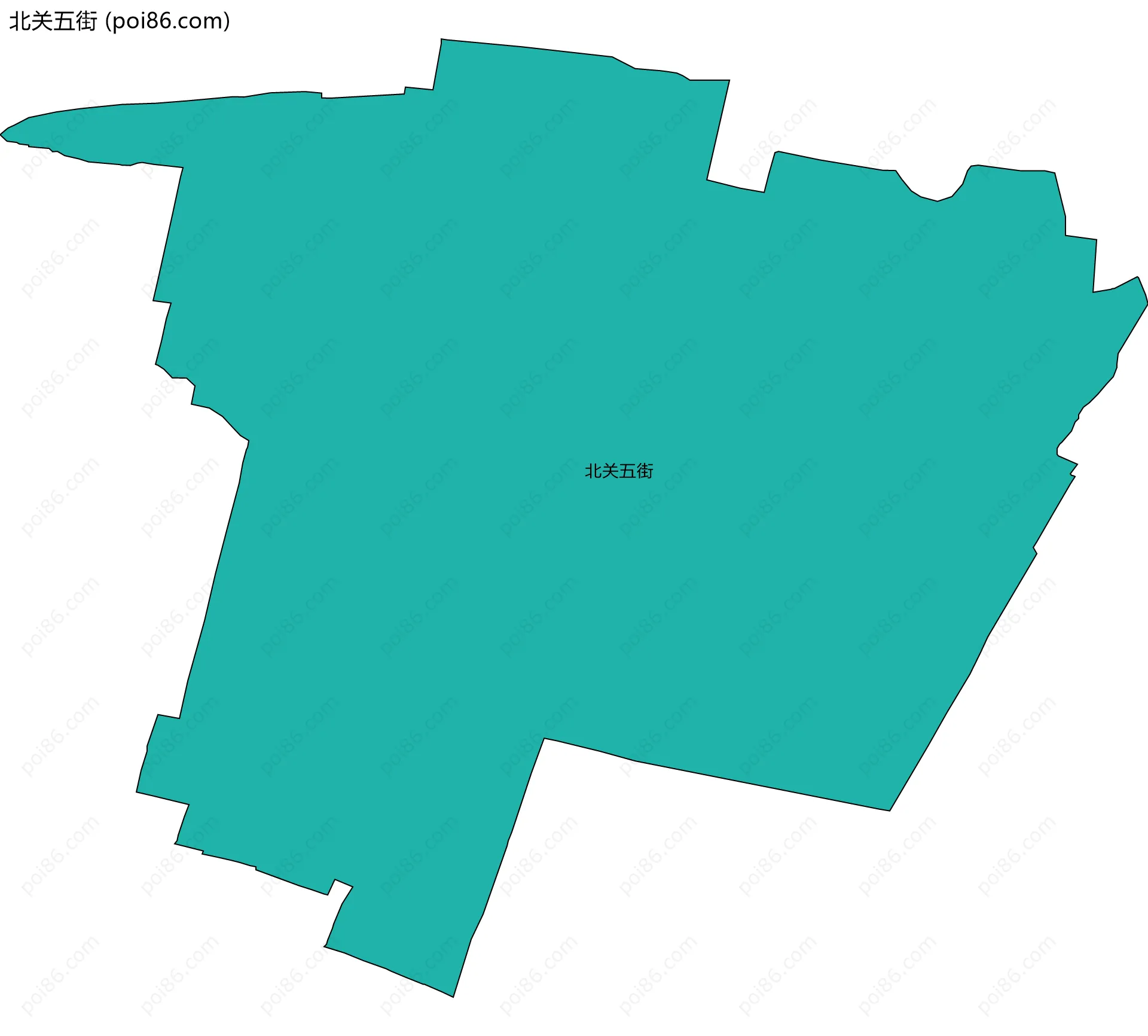北关五街边界地图