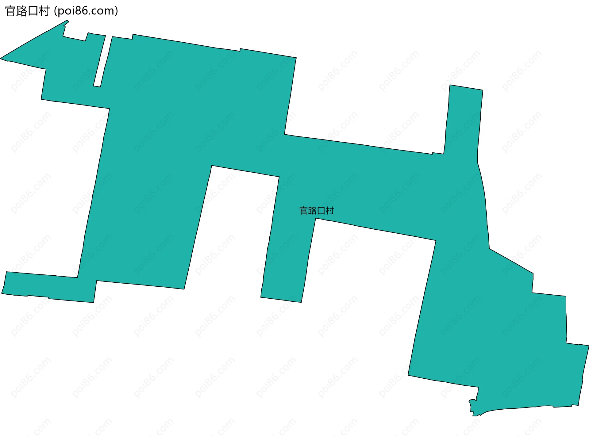 官路口村边界地图