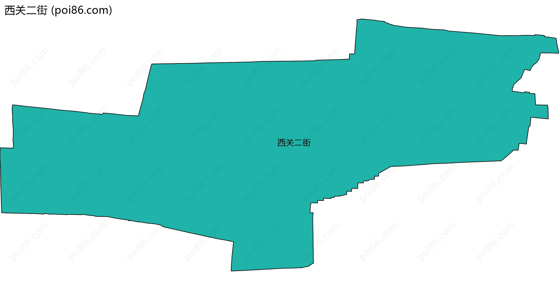 西关二街边界地图