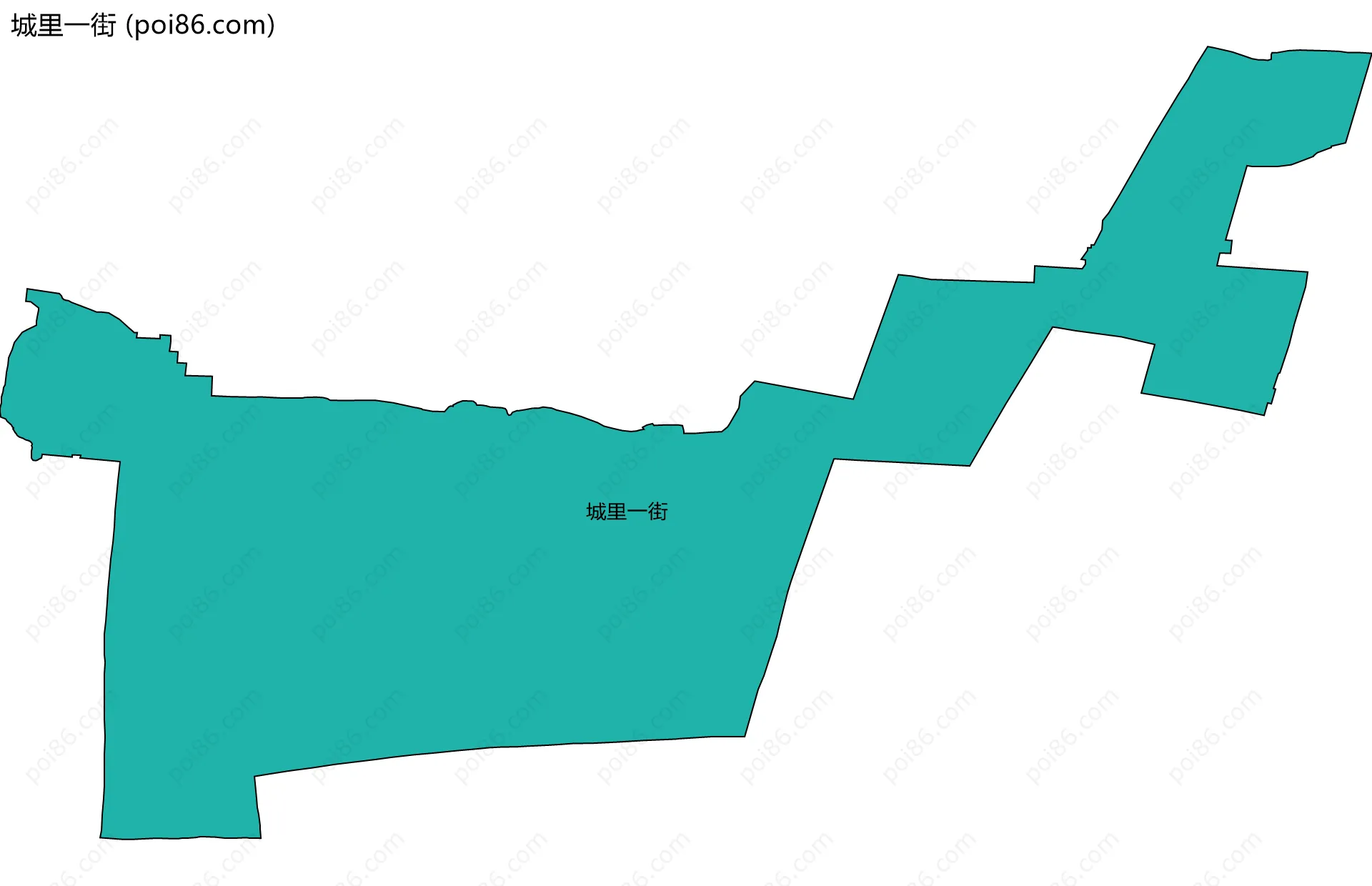 城里一街边界地图