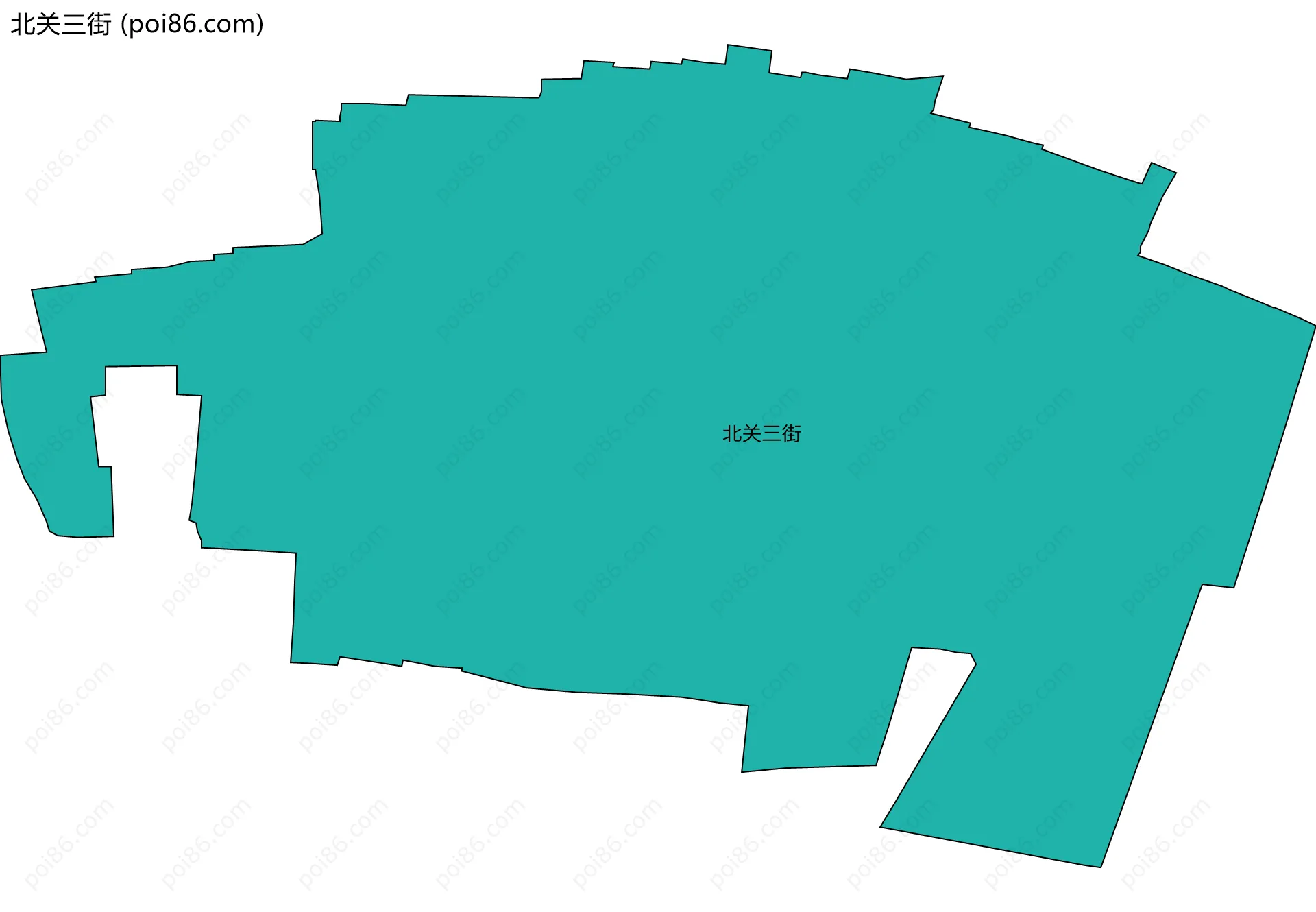 北关三街边界地图