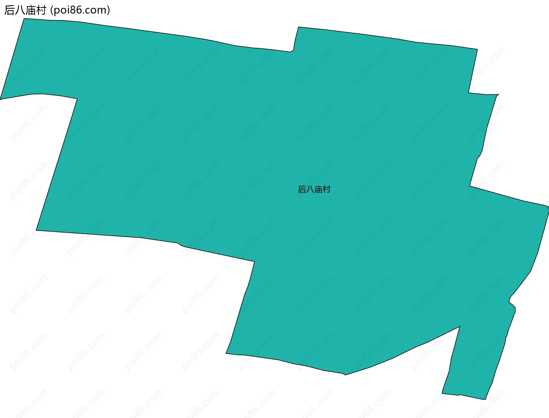 后八庙村边界地图