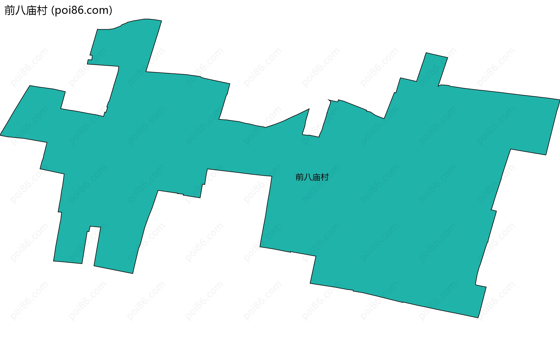 前八庙村边界地图