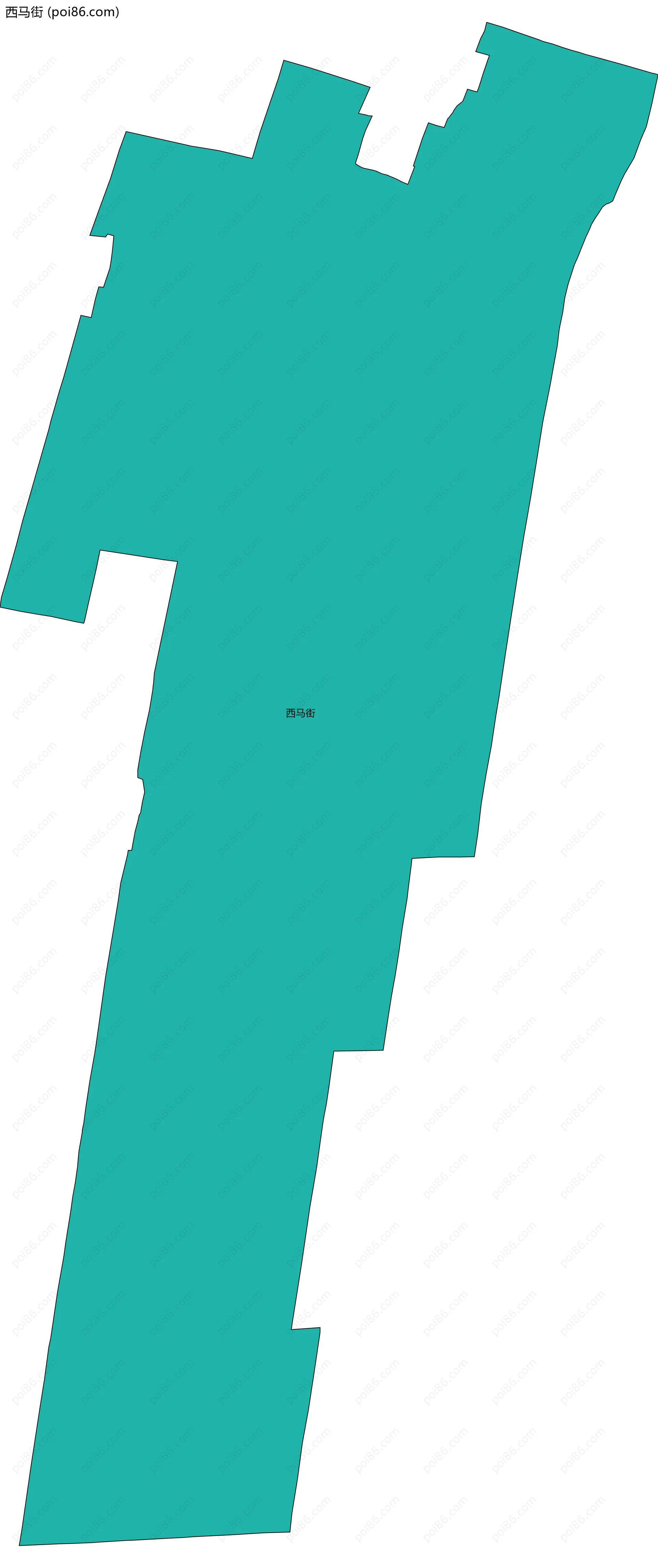 西马街边界地图