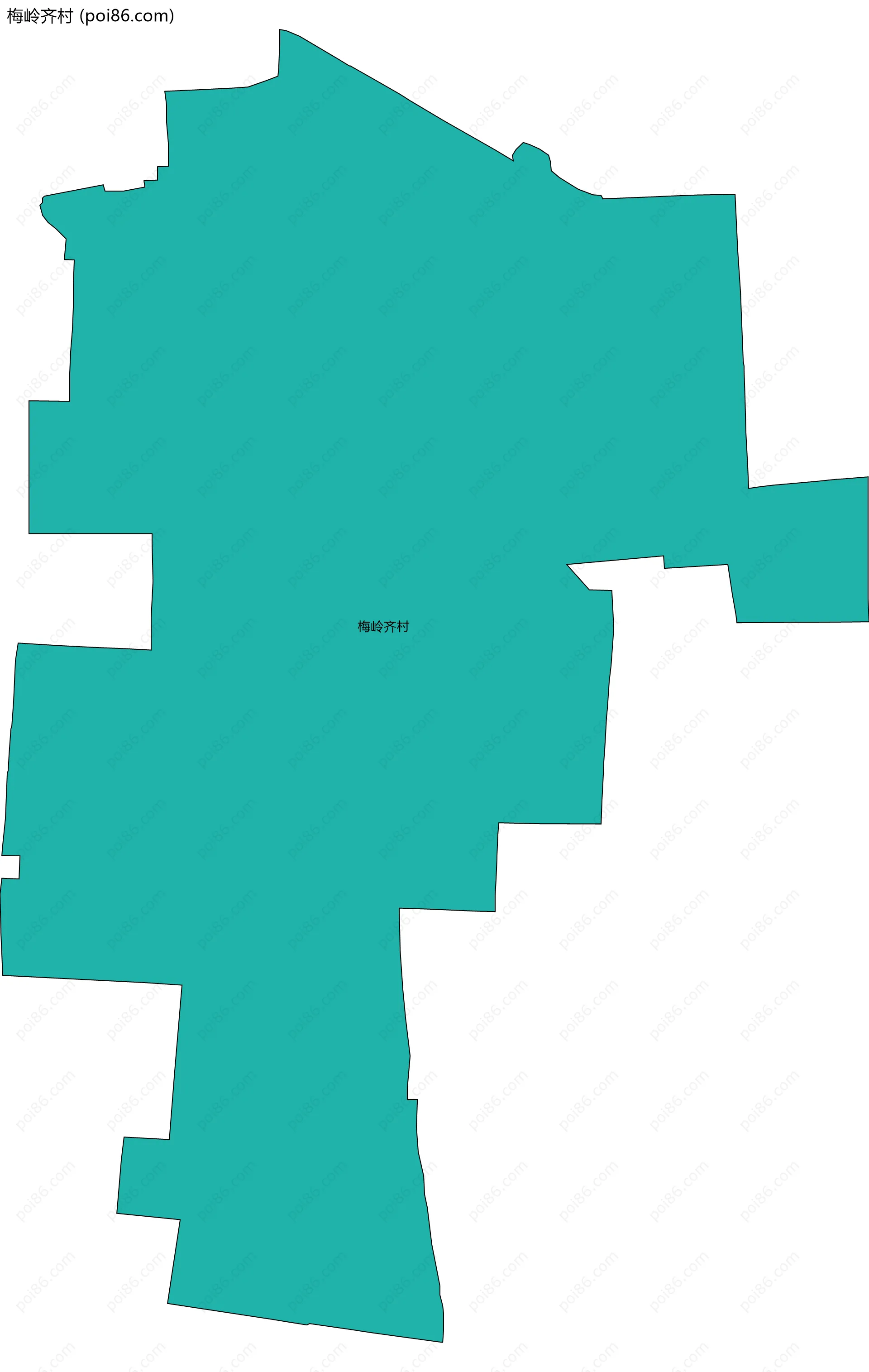 梅岭齐村边界地图