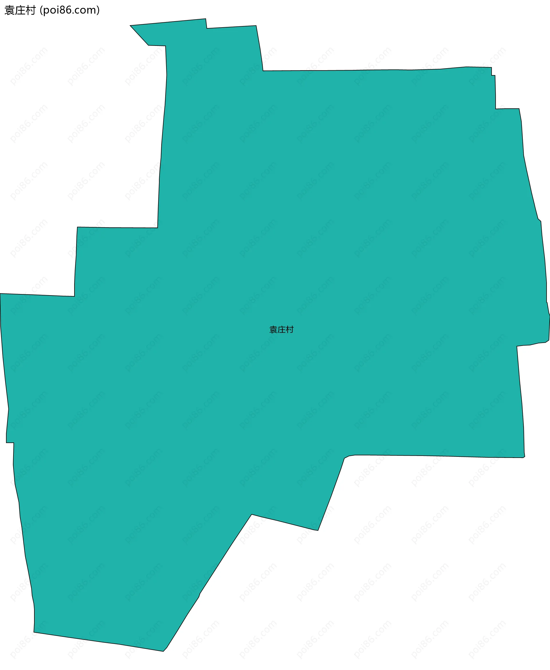 袁庄村边界地图