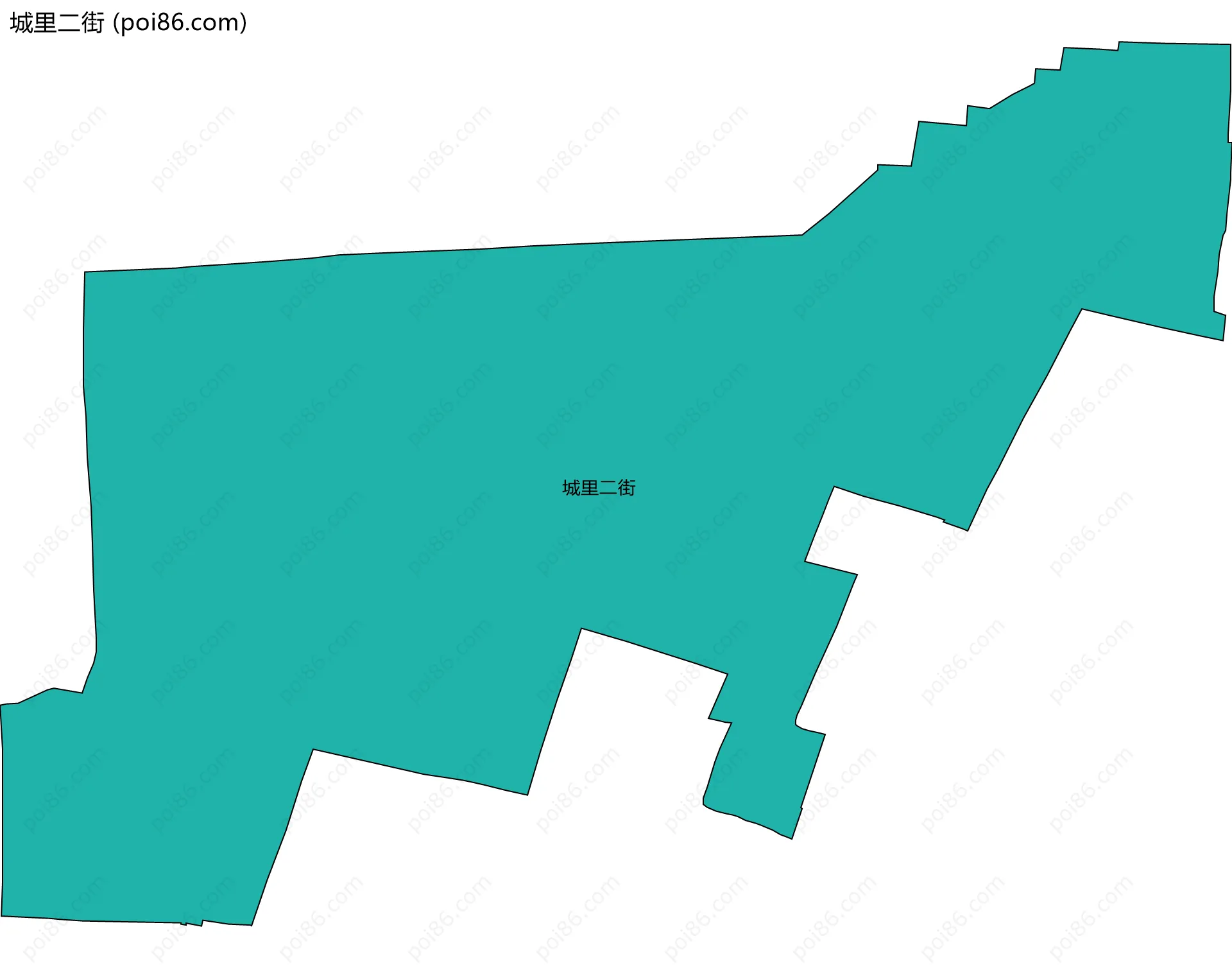城里二街边界地图