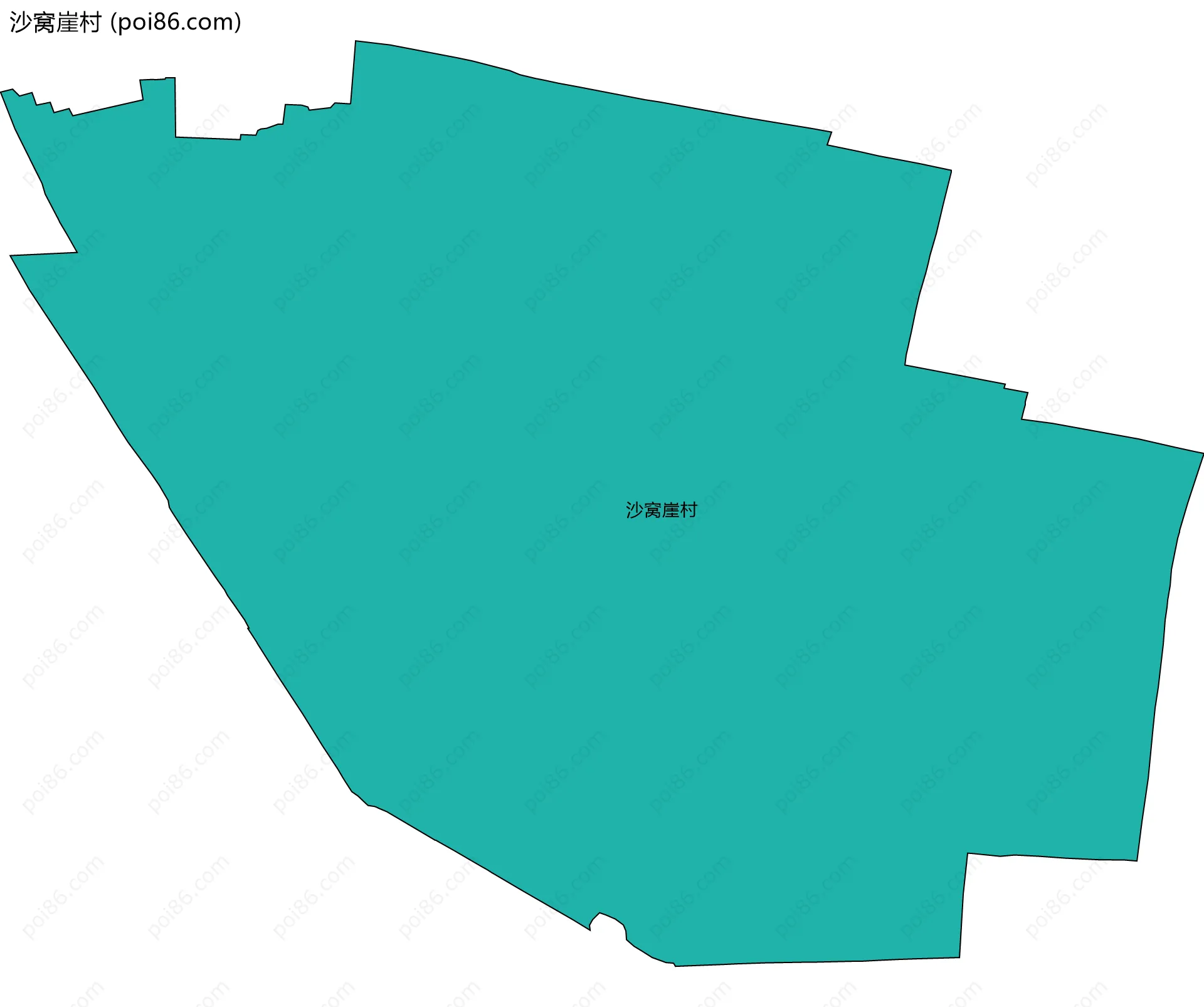 沙窝崖村边界地图