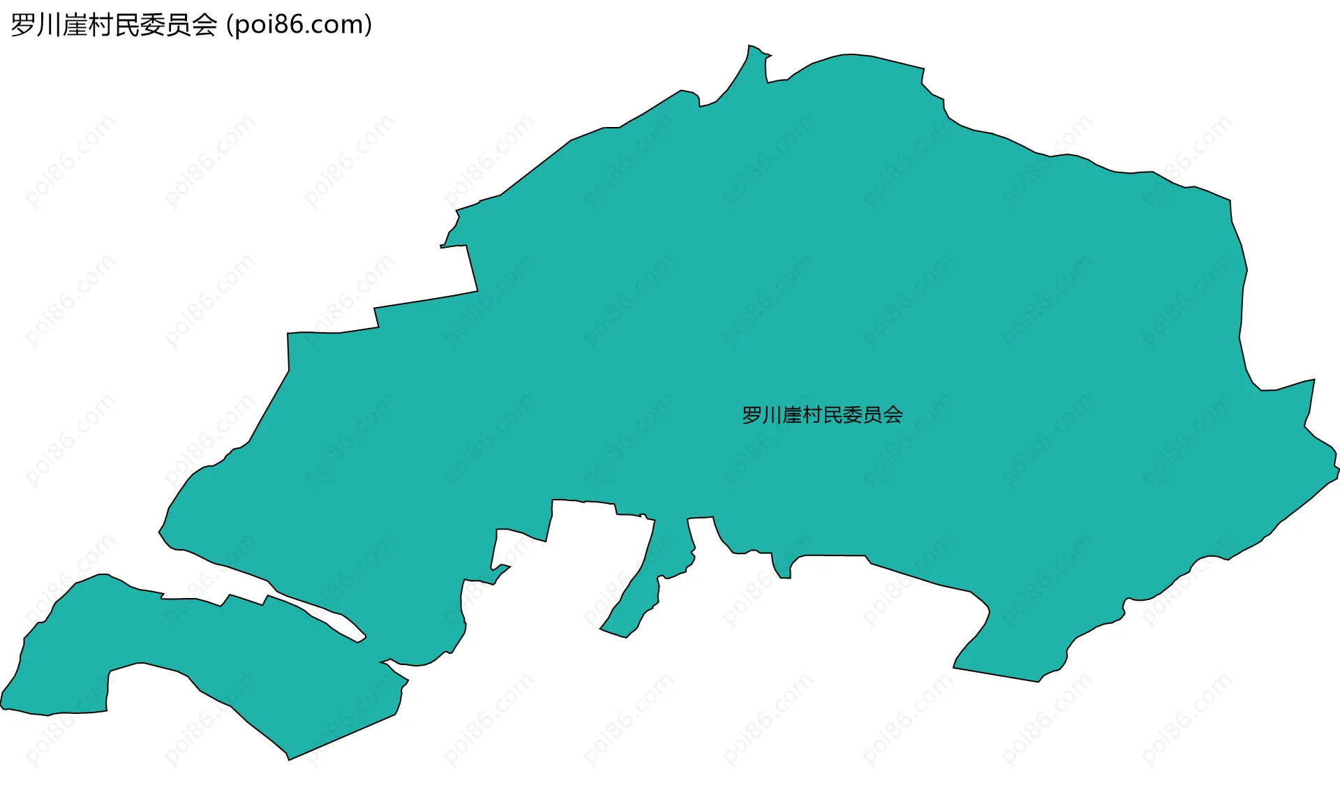 罗川崖村民委员会边界地图