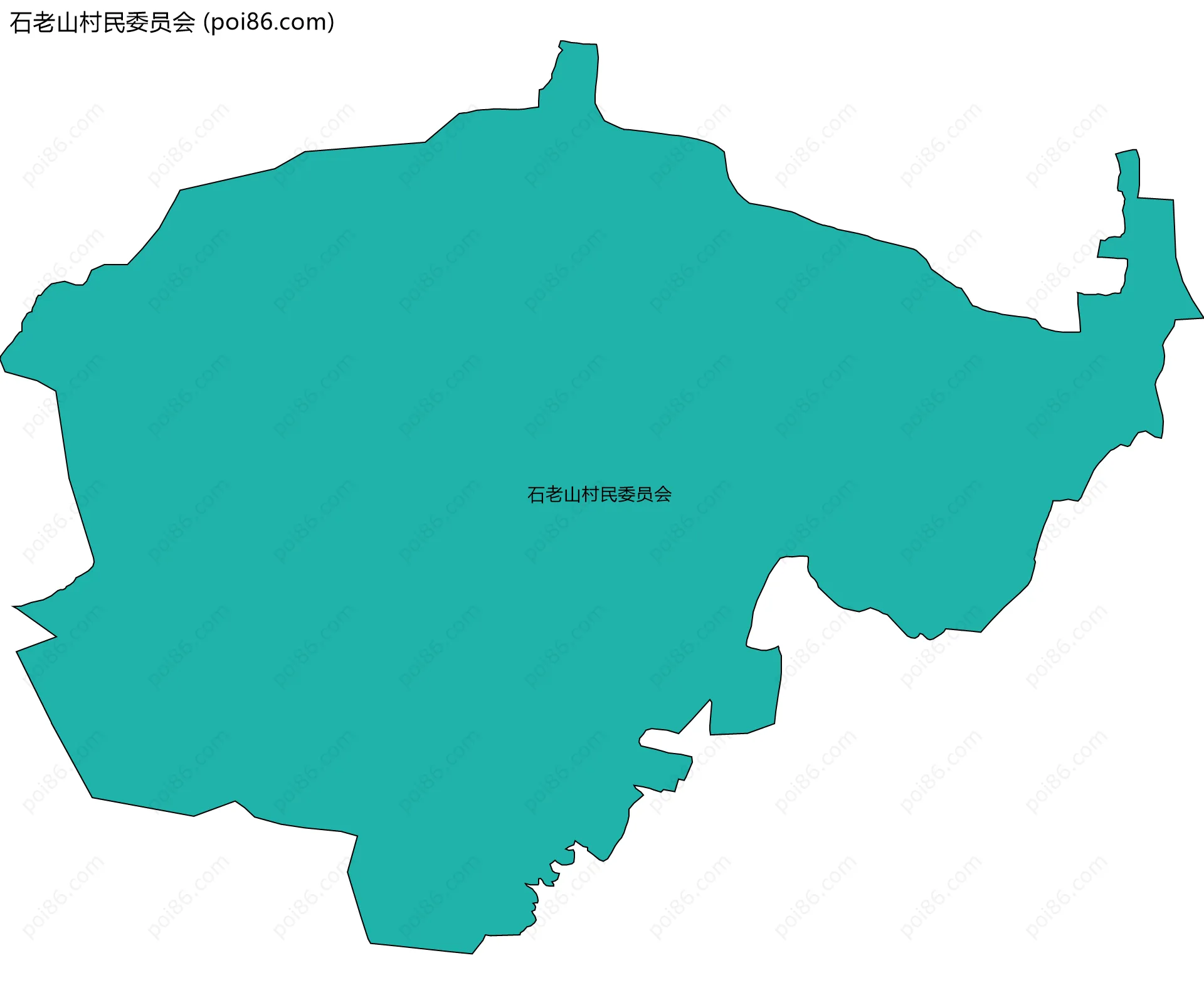 石老山村民委员会边界地图