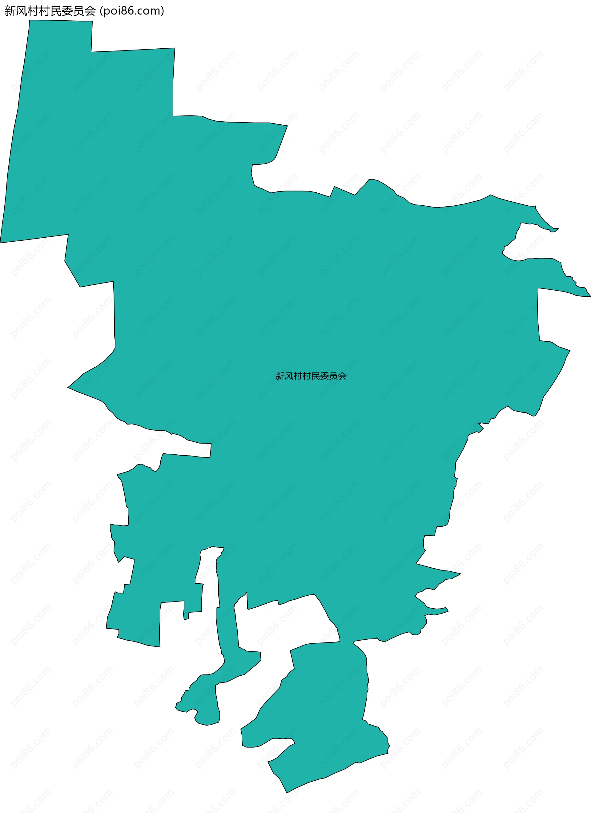 新风村村民委员会边界地图