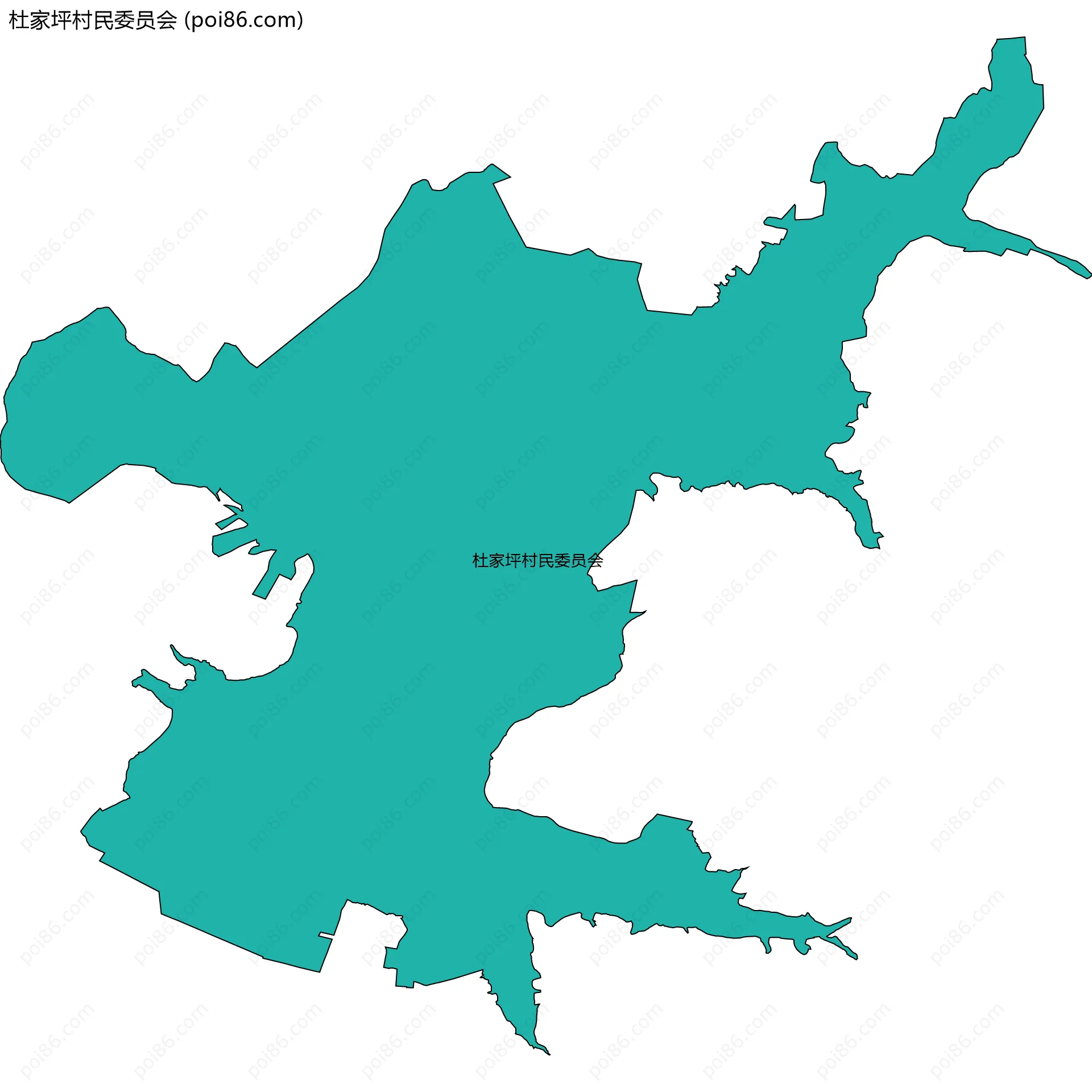 杜家坪村民委员会边界地图