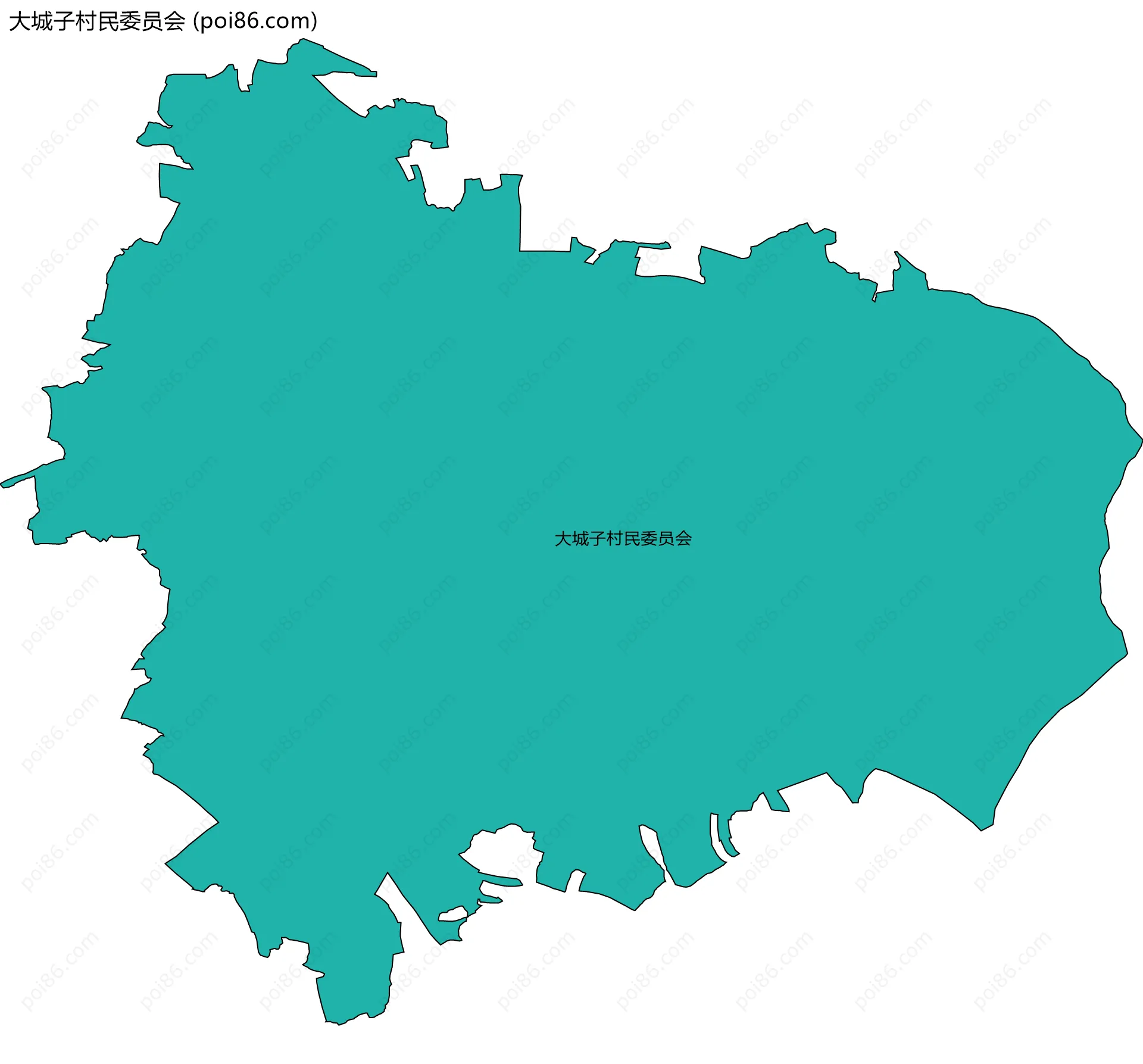 大城子村民委员会边界地图