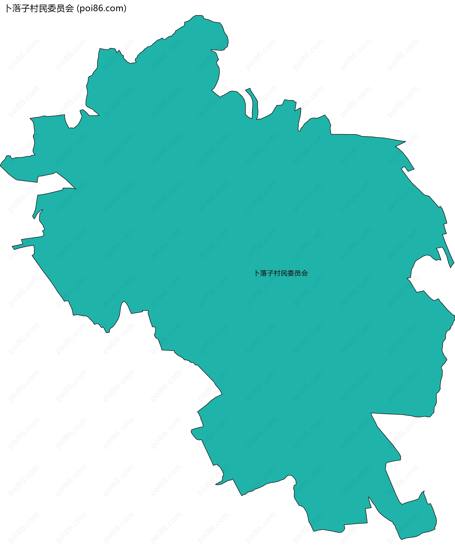 卜落子村民委员会边界地图