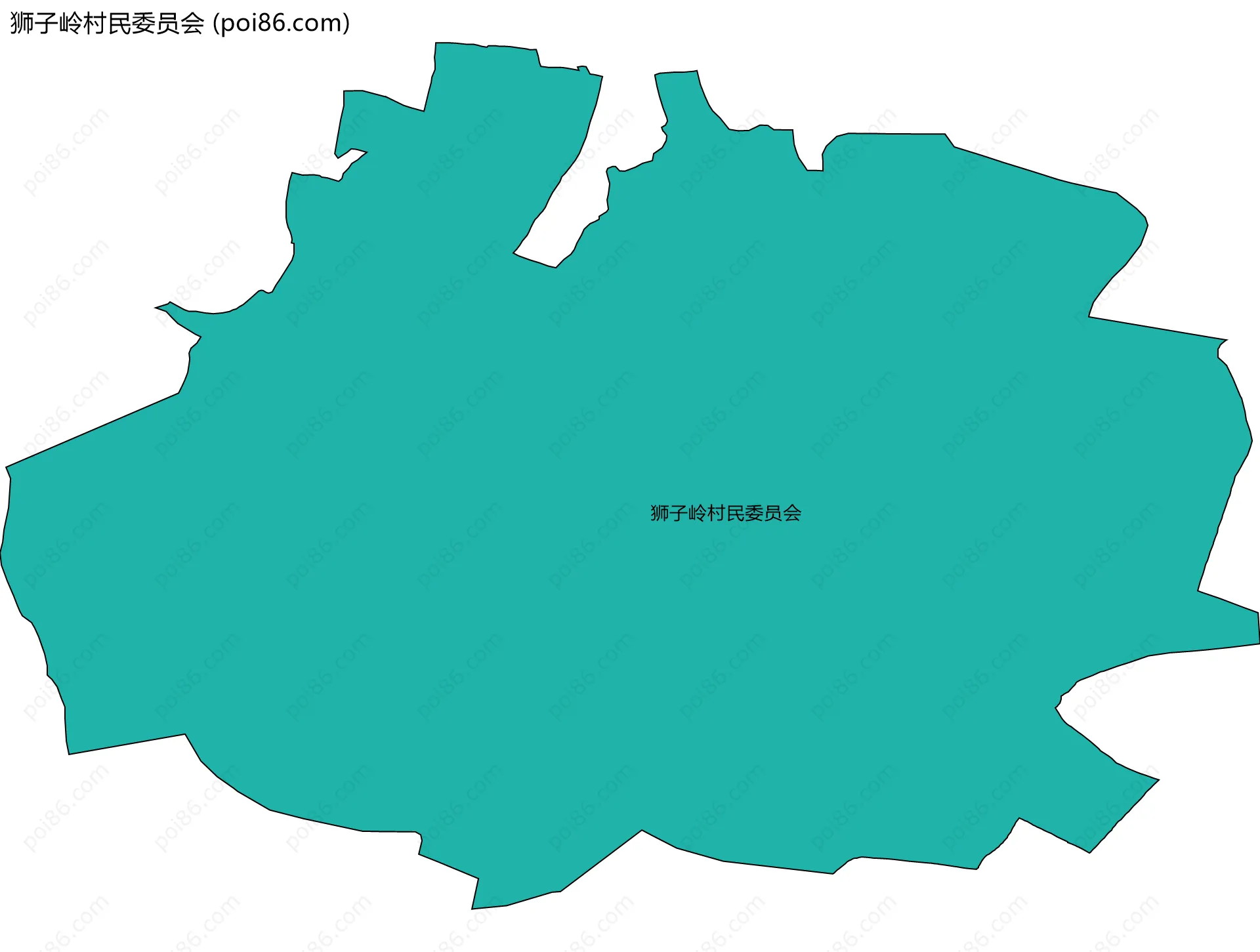 狮子岭村民委员会边界地图