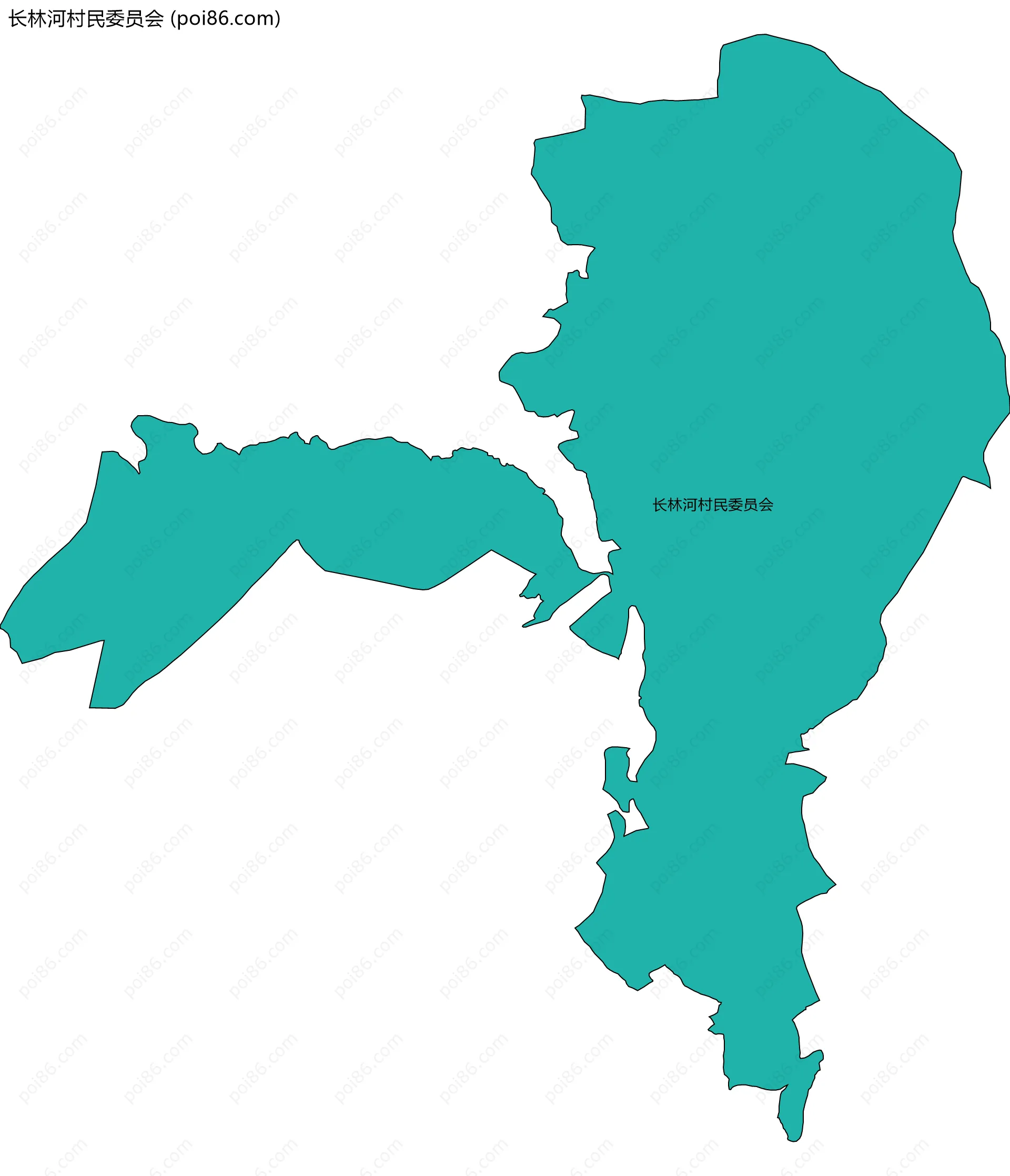 长林河村民委员会边界地图