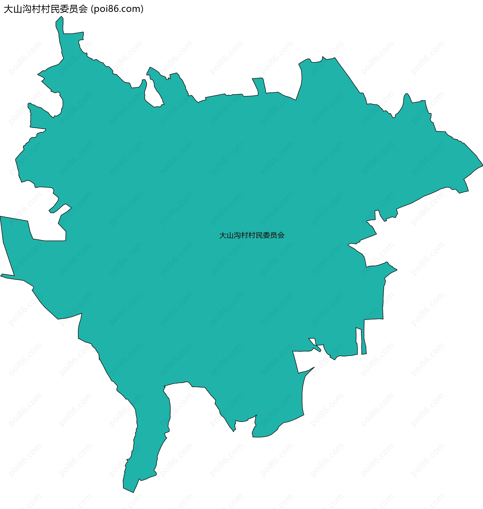 大山沟村村民委员会边界地图