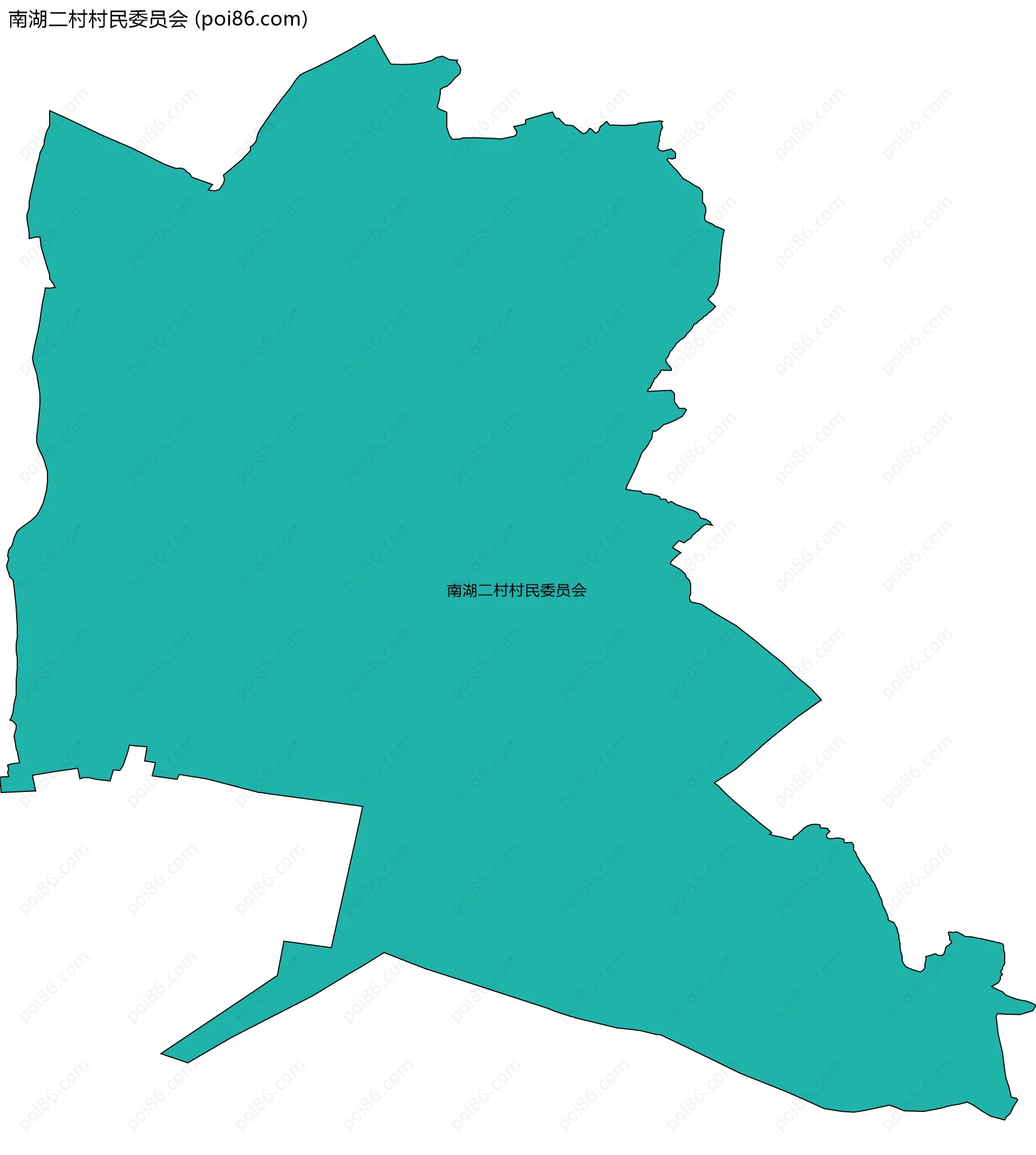 南湖二村村民委员会边界地图
