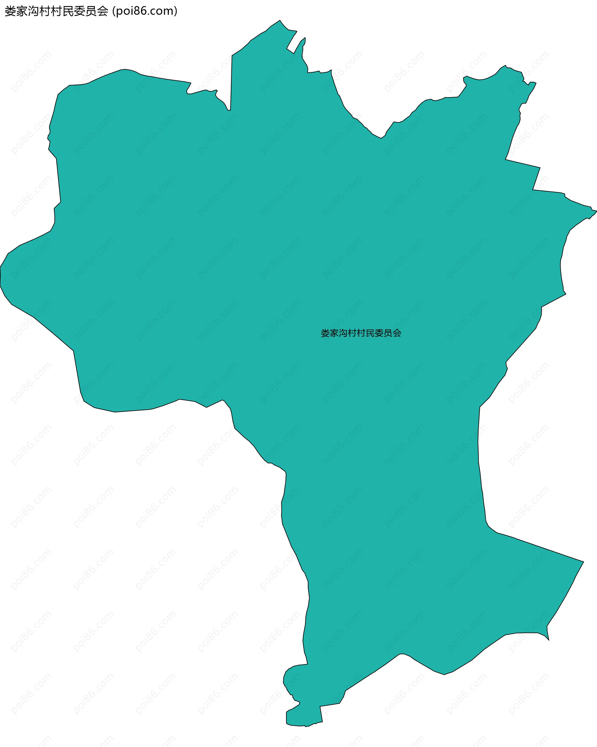 娄家沟村村民委员会边界地图