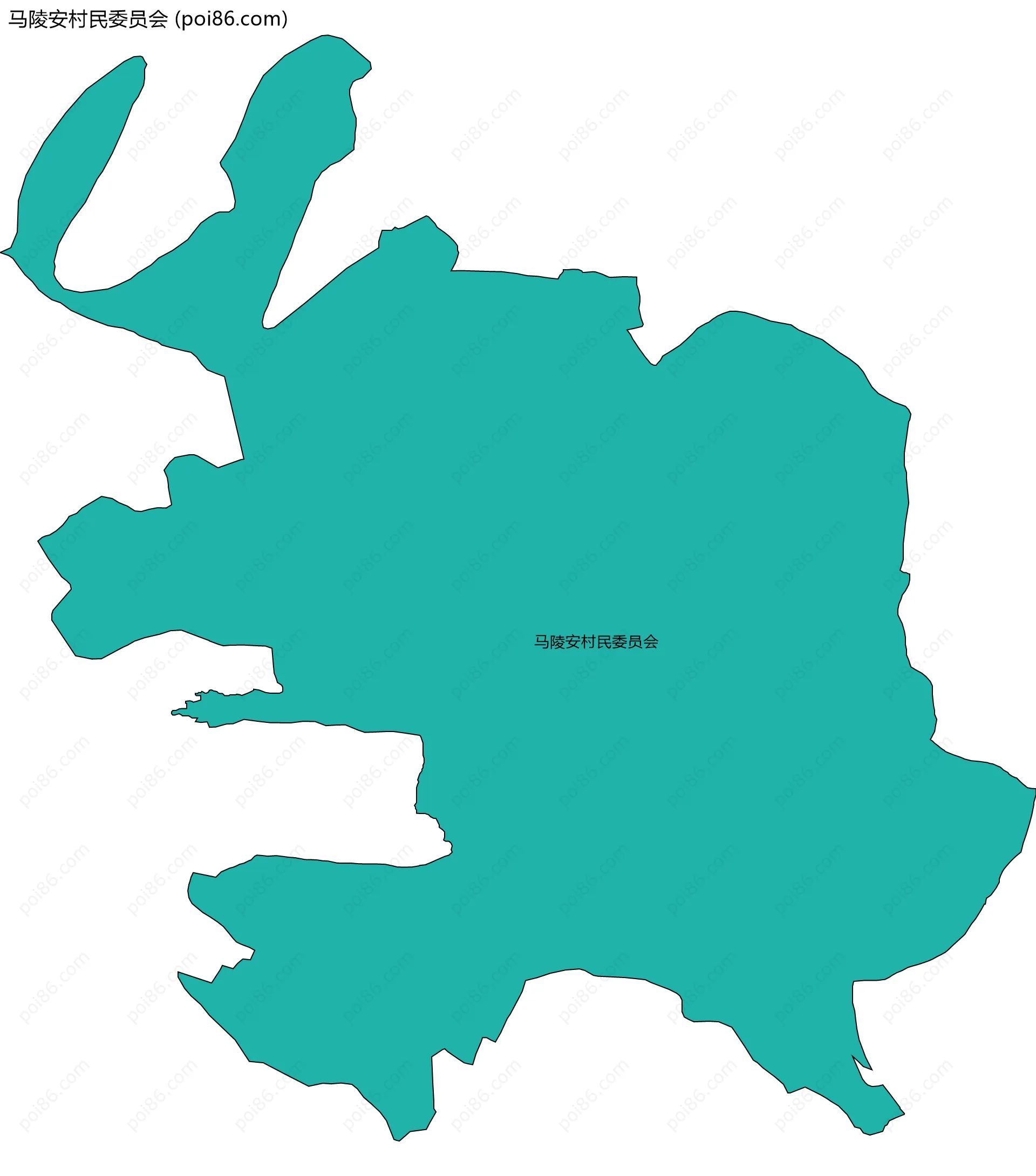 马陵安村民委员会边界地图