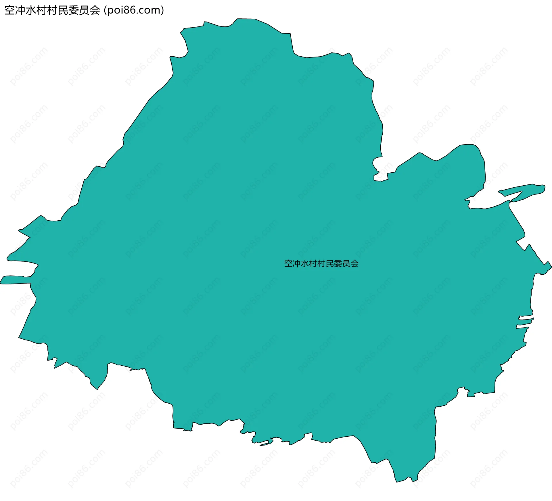 空冲水村村民委员会边界地图