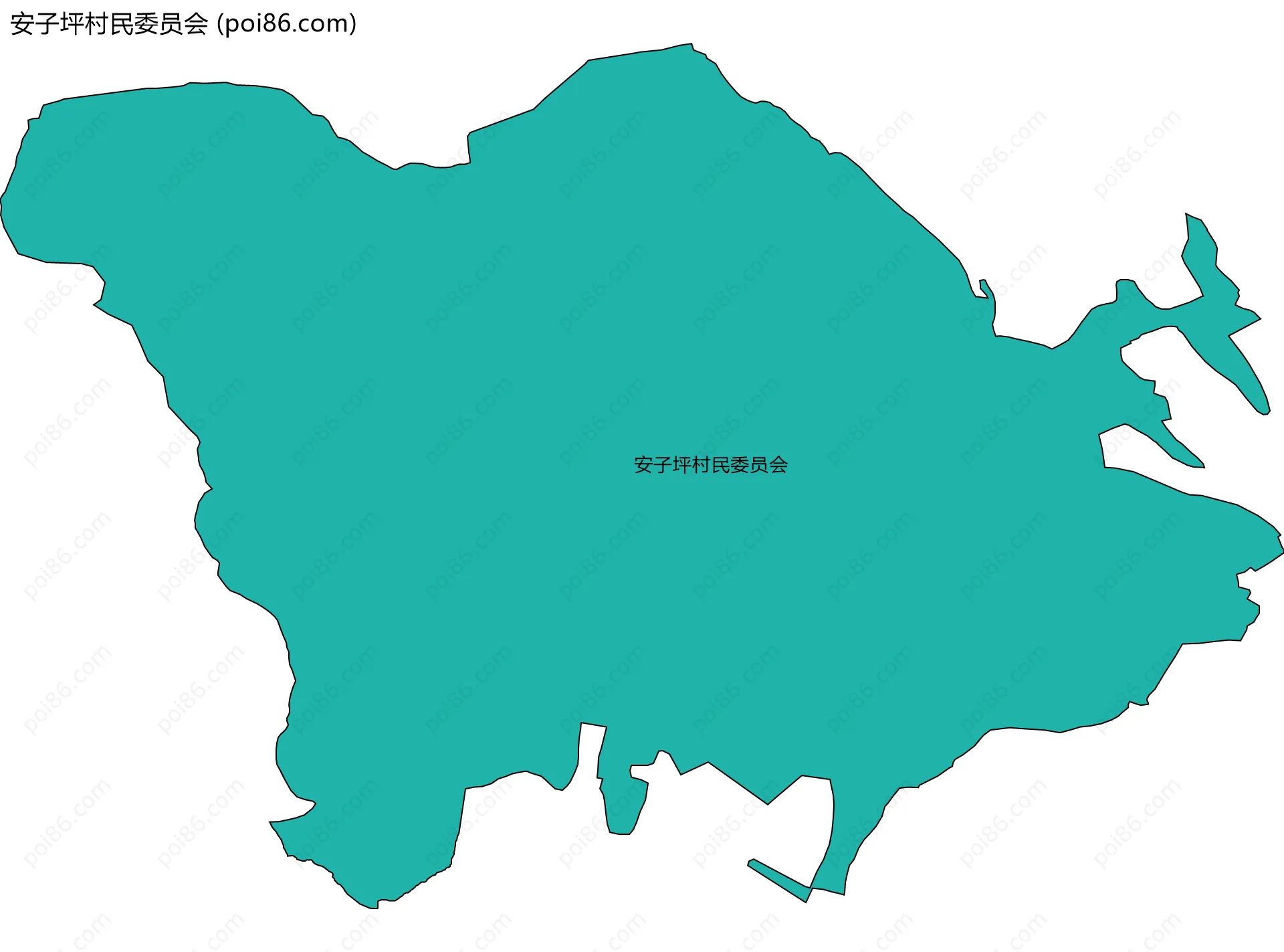 安子坪村民委员会边界地图