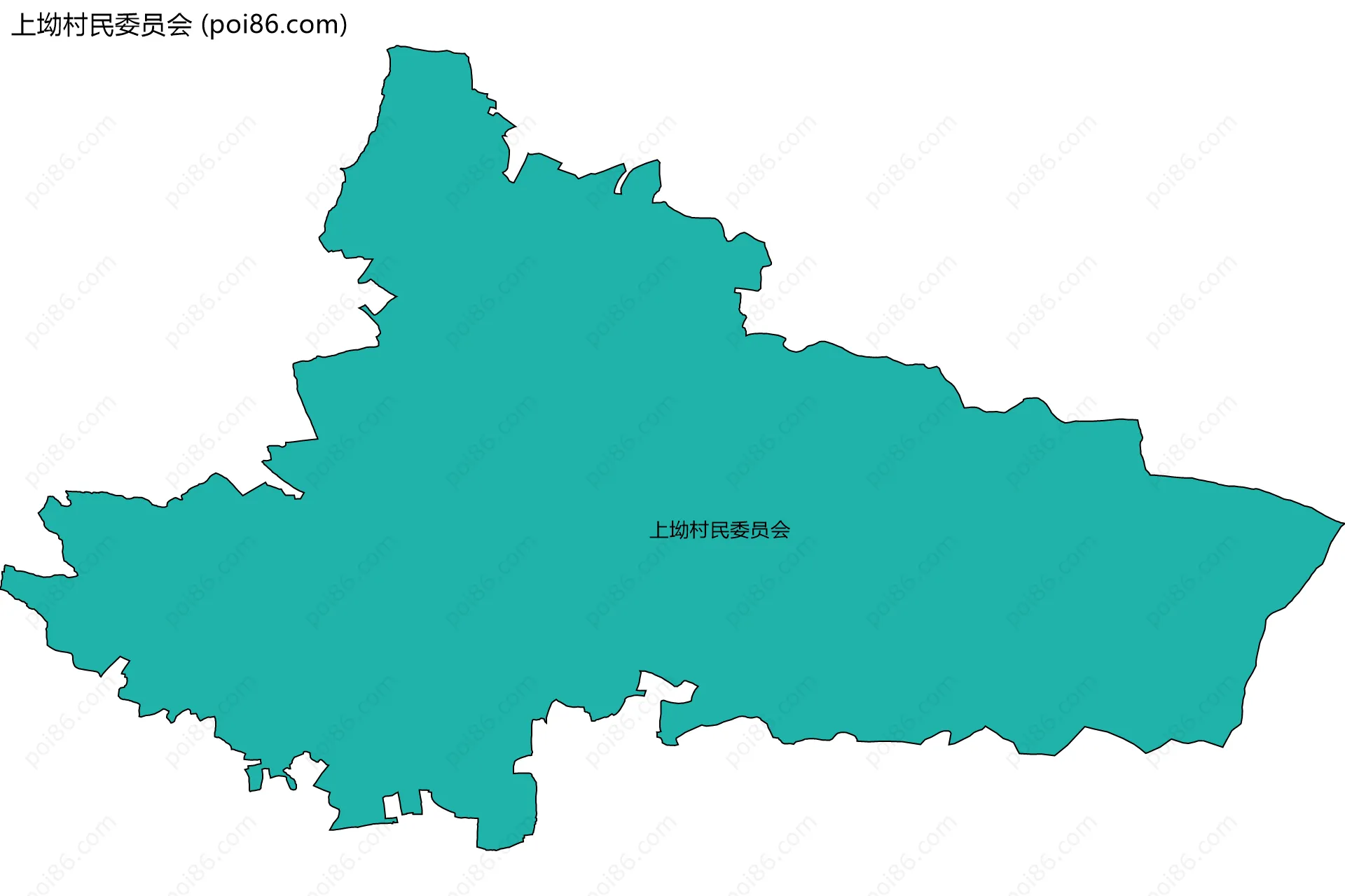 上坳村民委员会边界地图