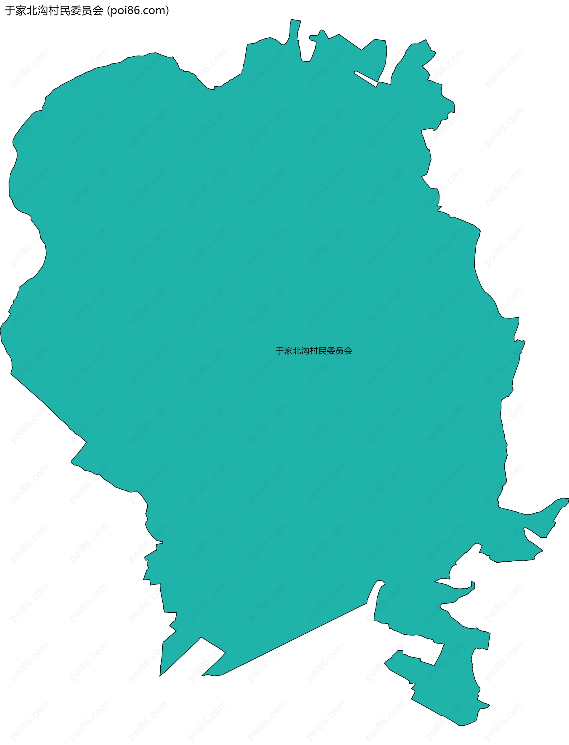 于家北沟村民委员会边界地图