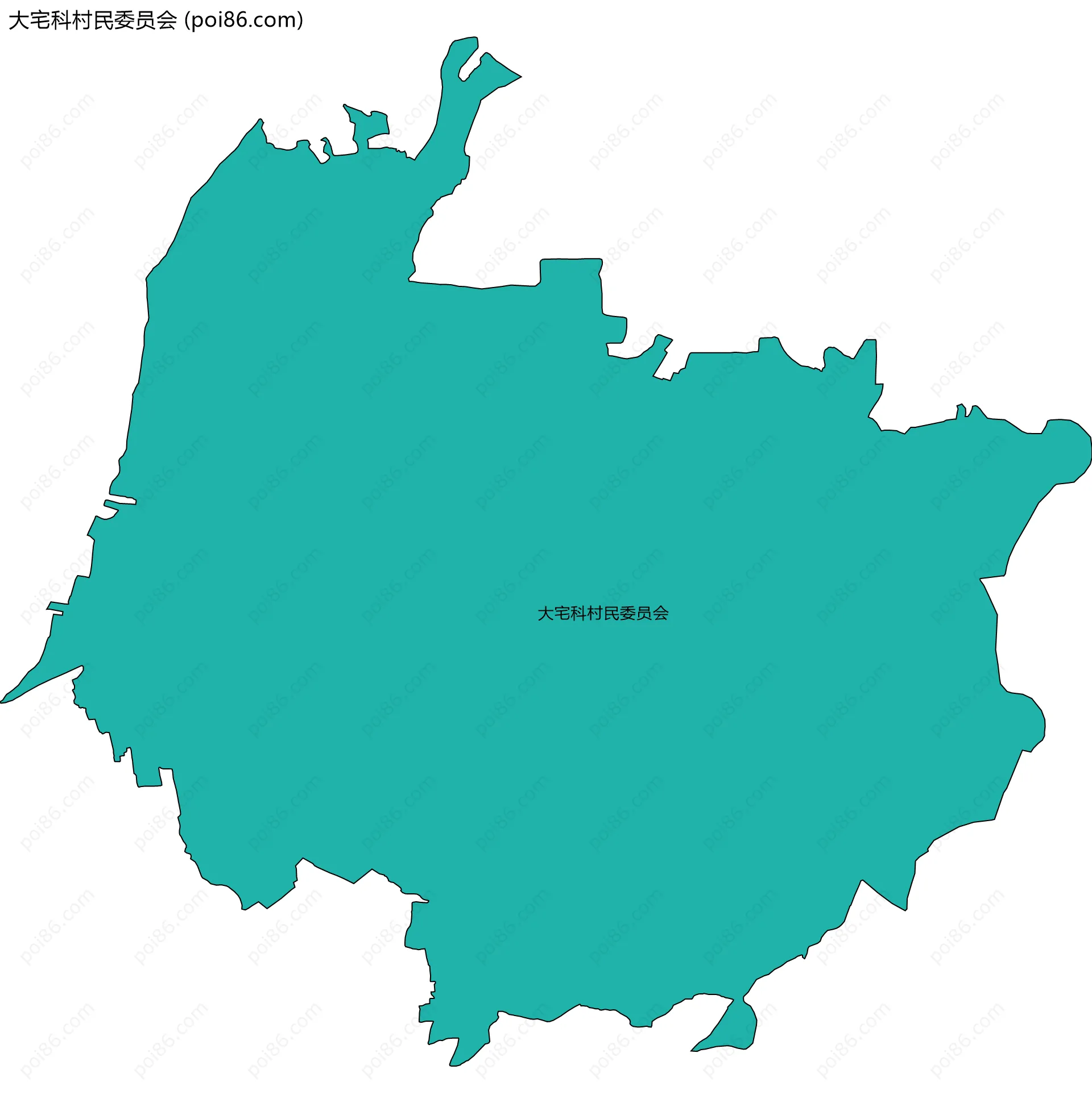 大宅科村民委员会边界地图