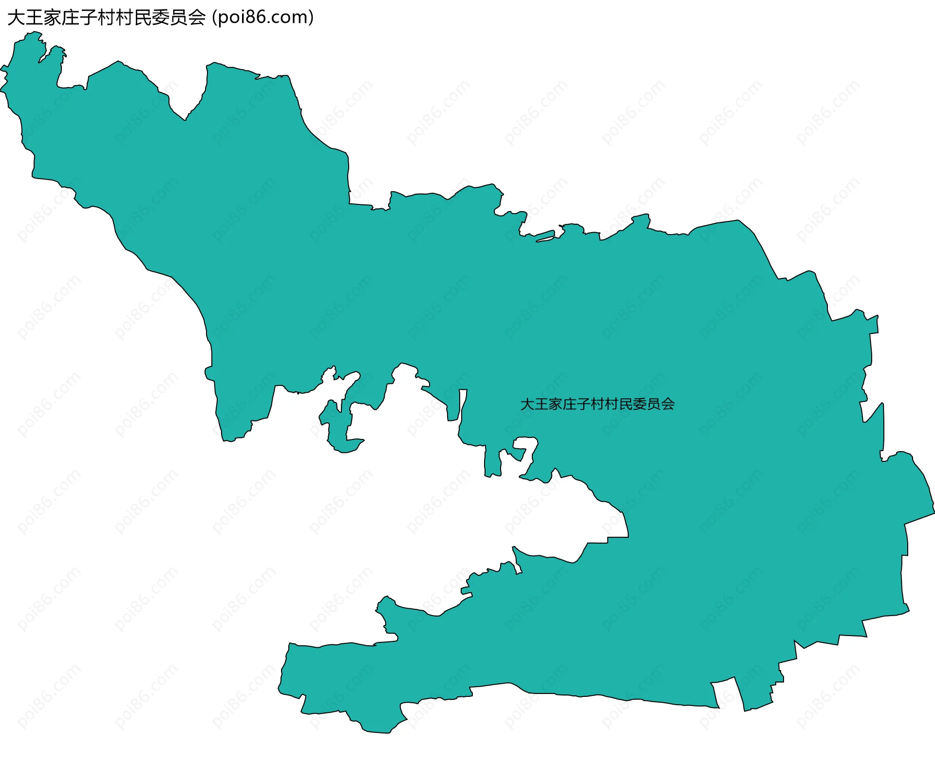 大王家庄子村村民委员会边界地图