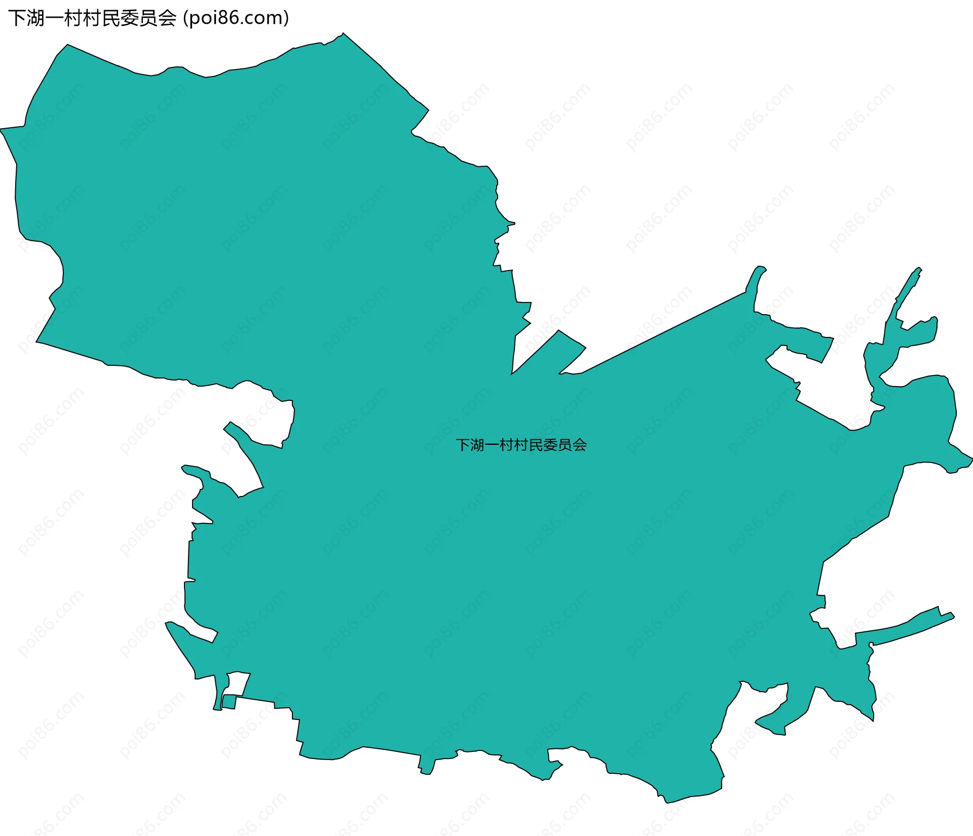 下湖一村村民委员会边界地图