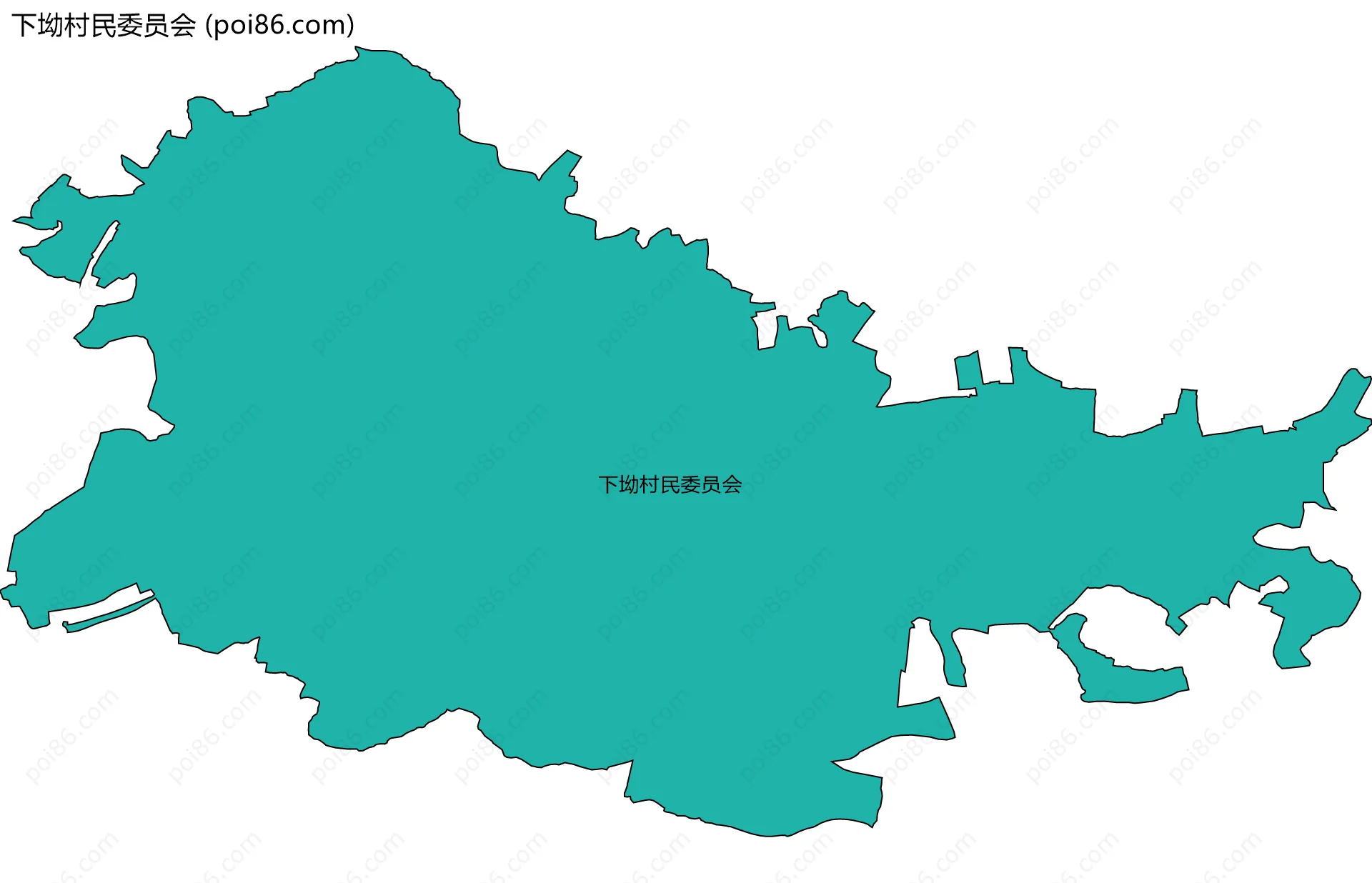 下坳村民委员会边界地图