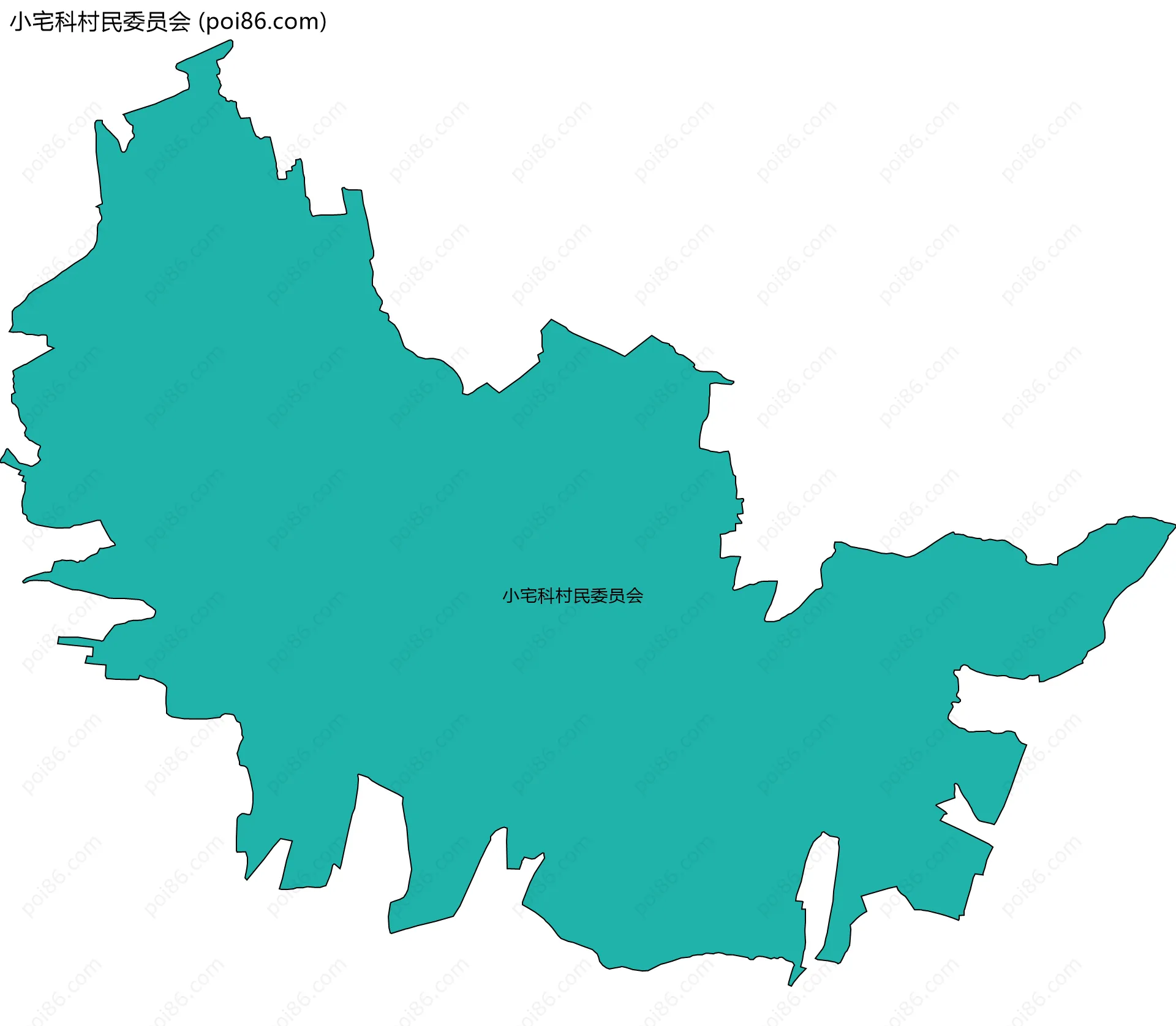 小宅科村民委员会边界地图
