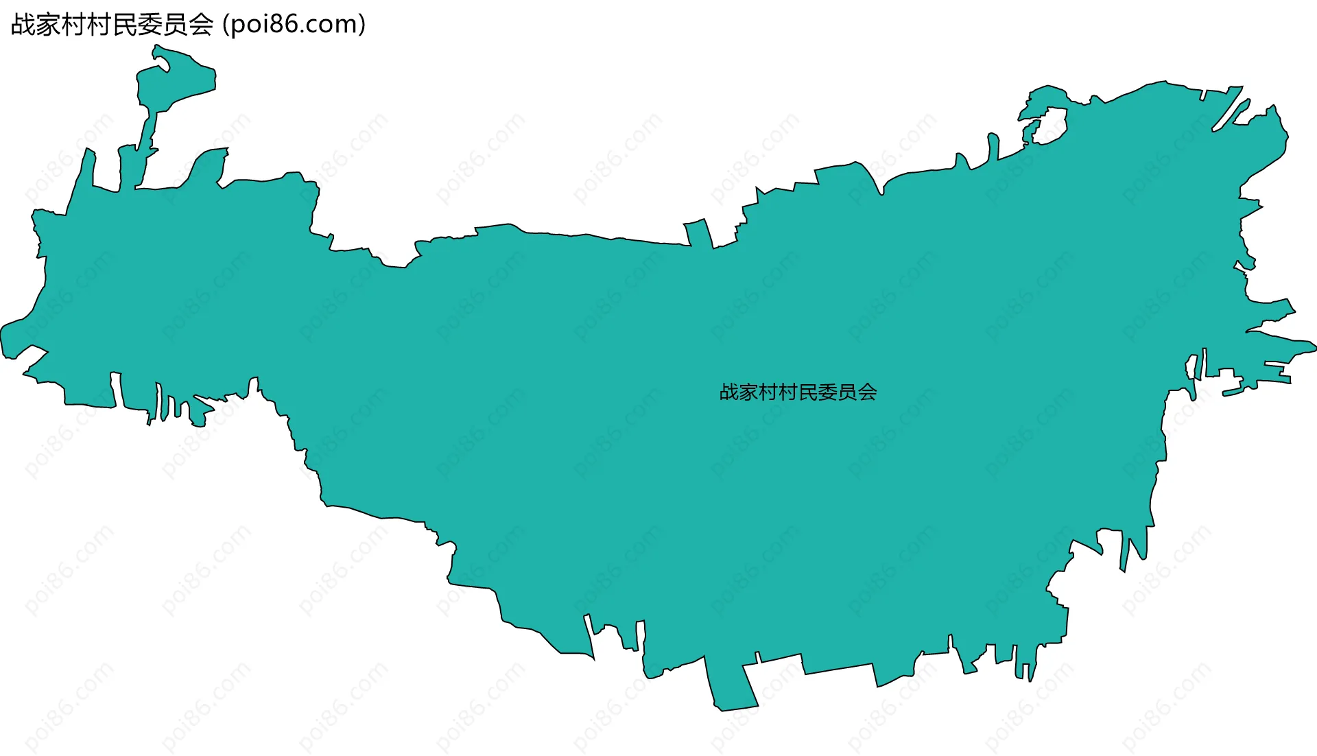 战家村村民委员会边界地图