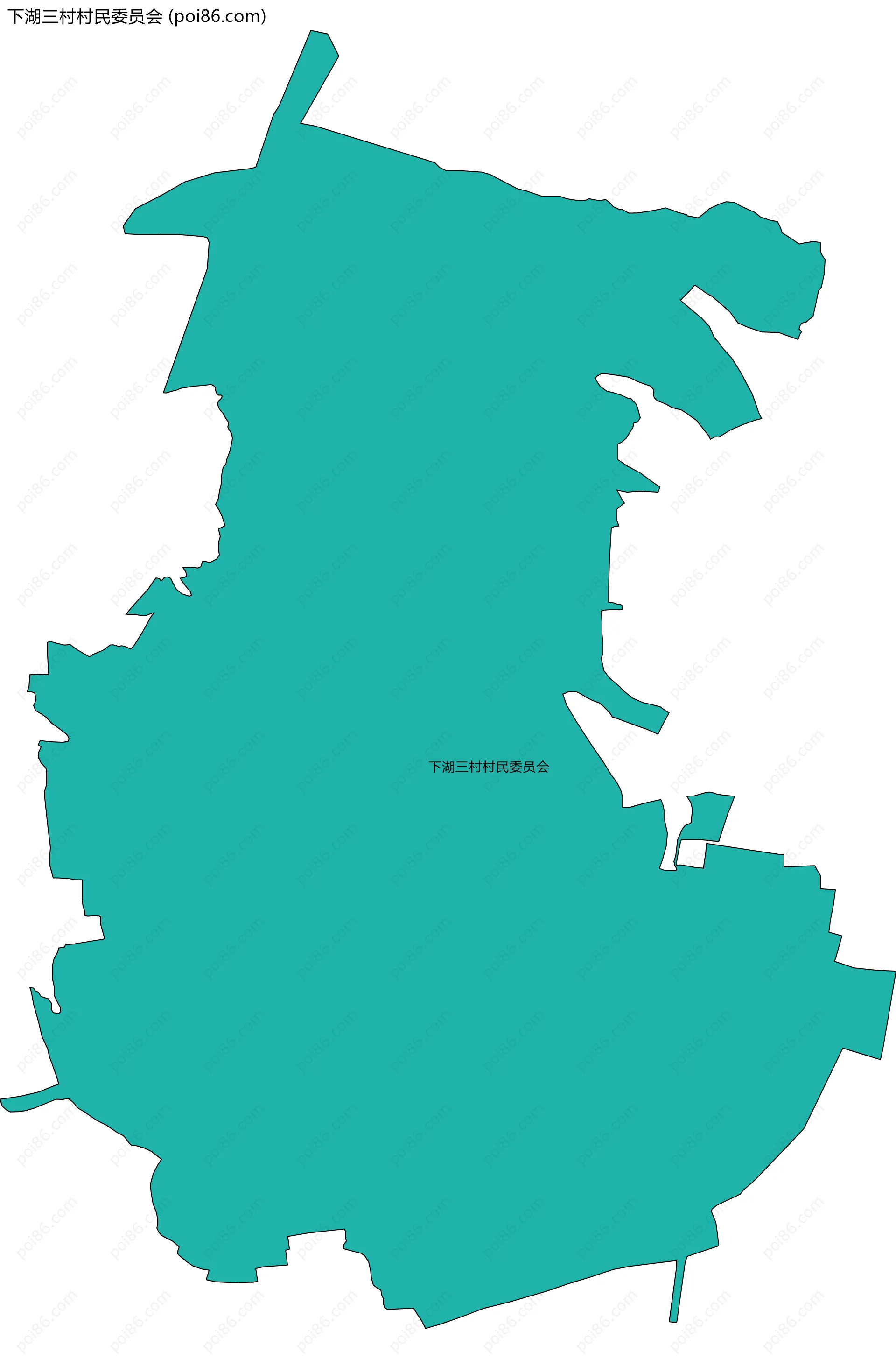 下湖三村村民委员会边界地图