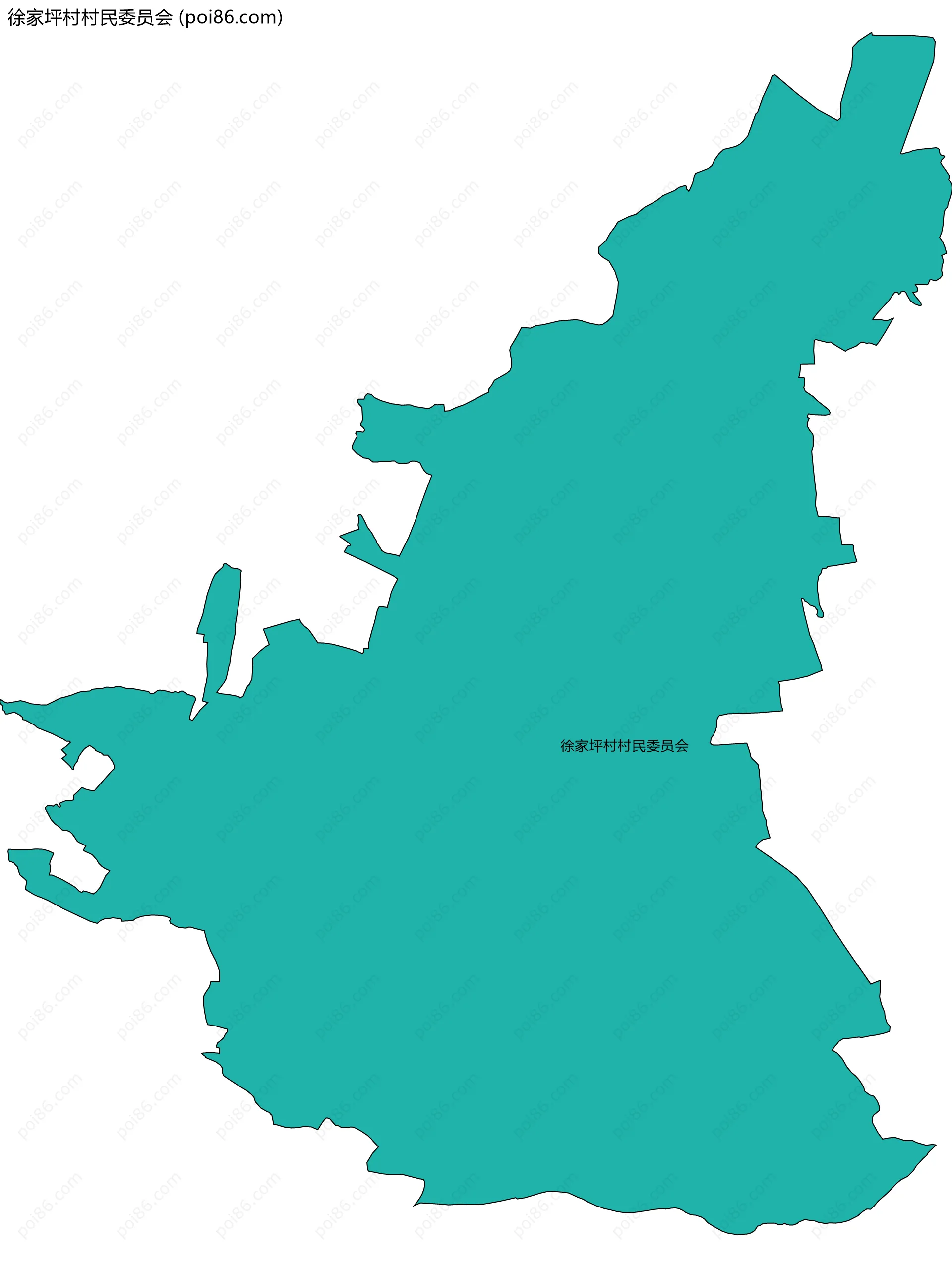 徐家坪村村民委员会边界地图