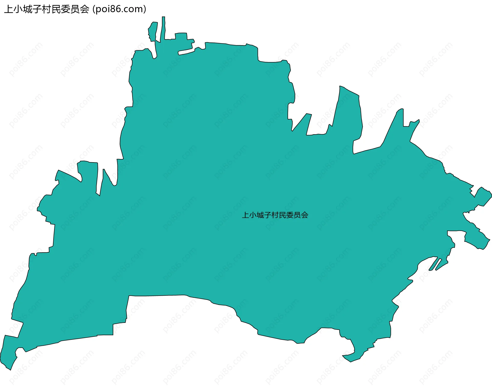 上小城子村民委员会边界地图