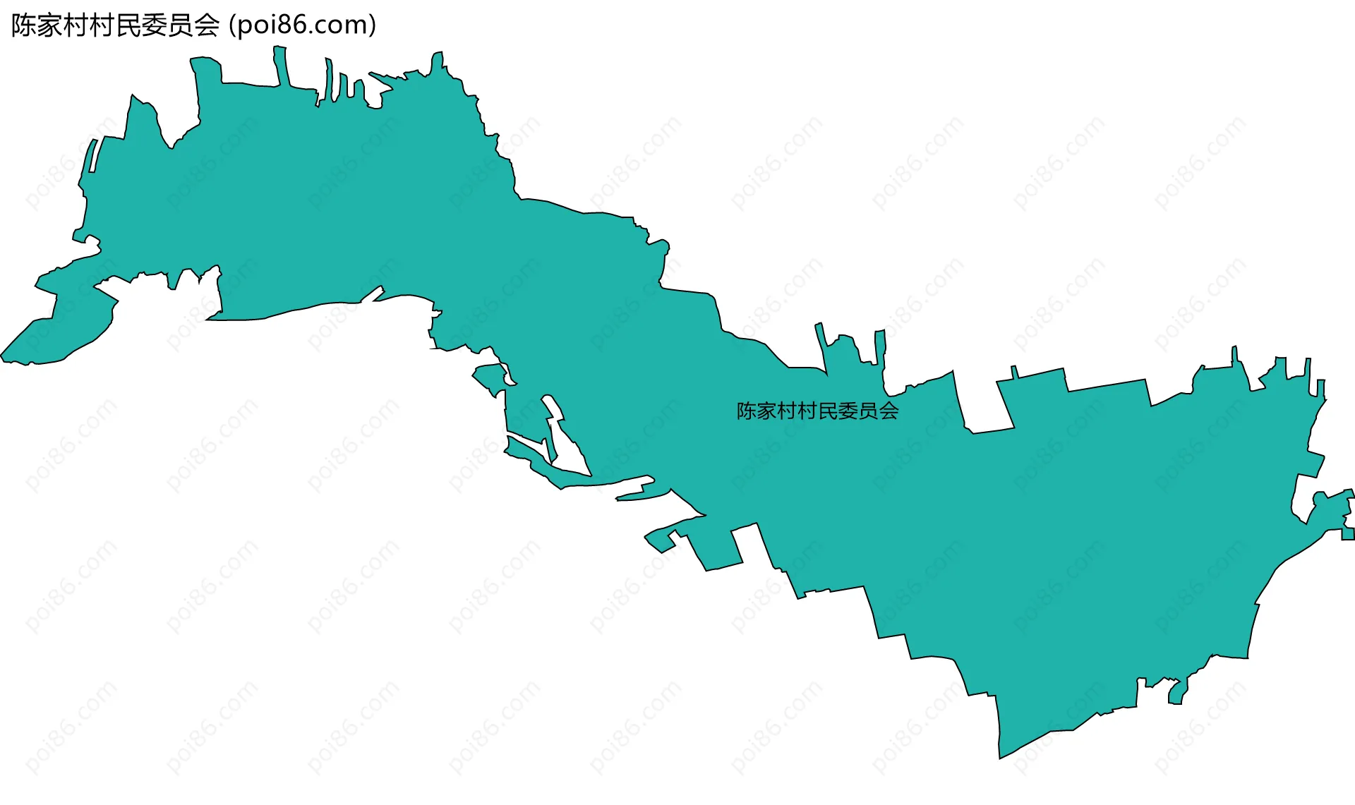 陈家村村民委员会边界地图