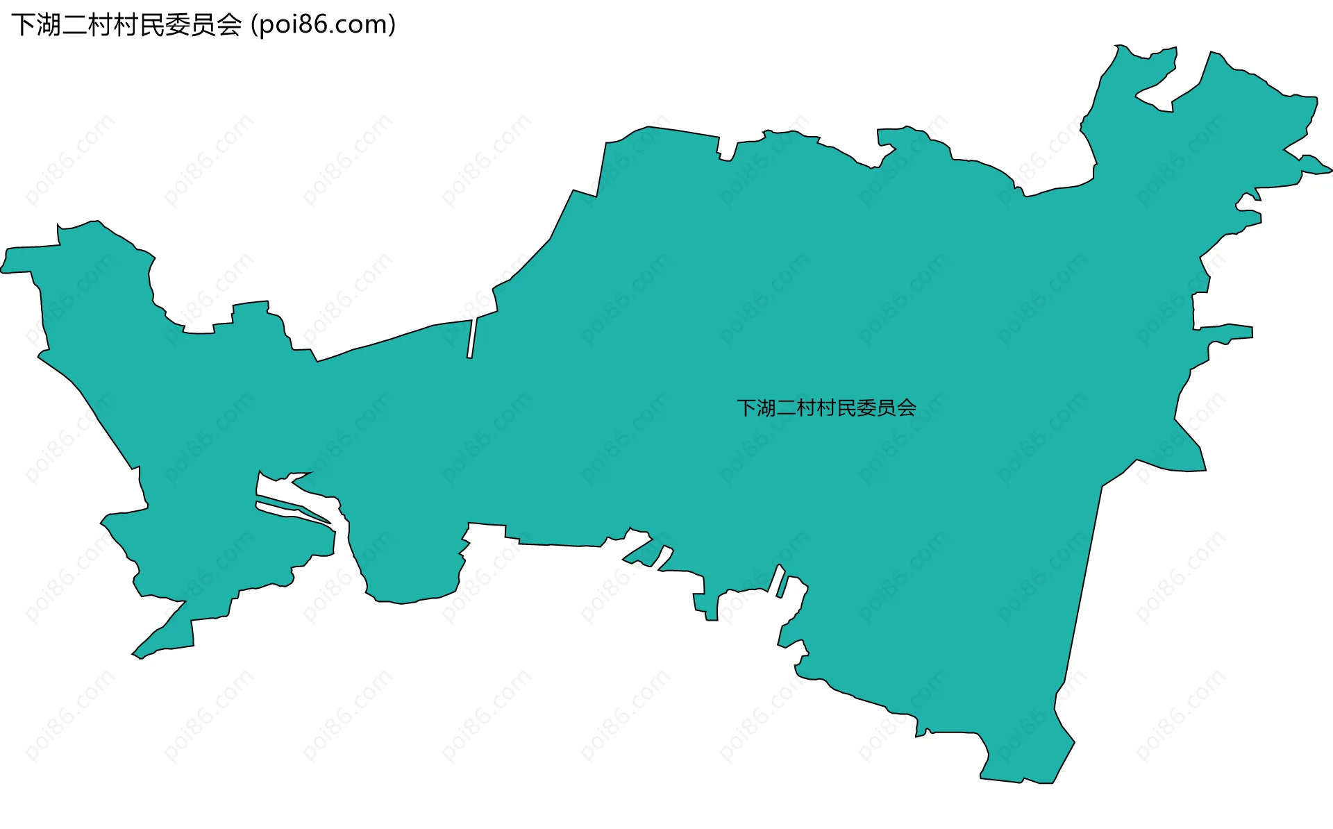 下湖二村村民委员会边界地图