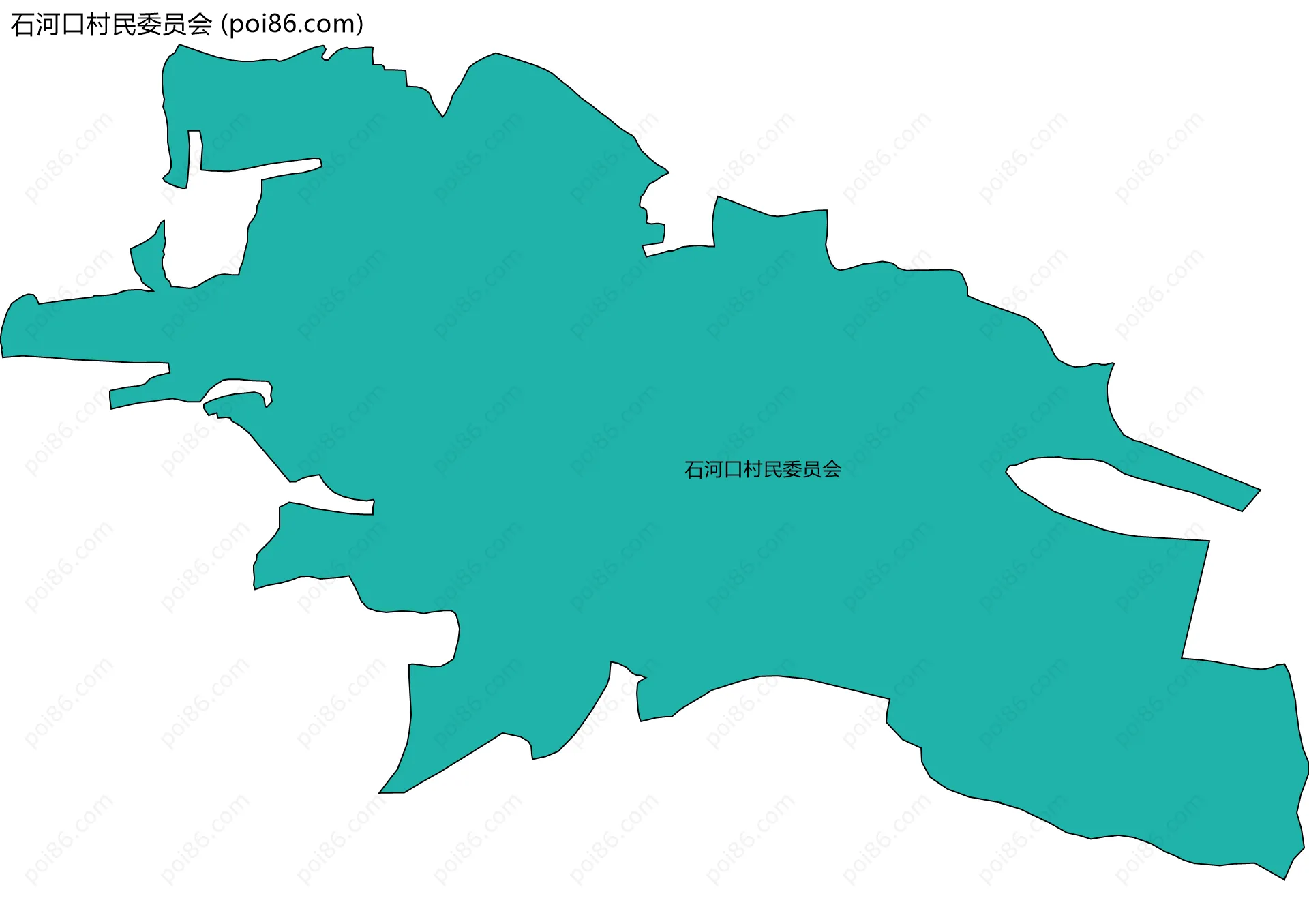 石河口村民委员会边界地图