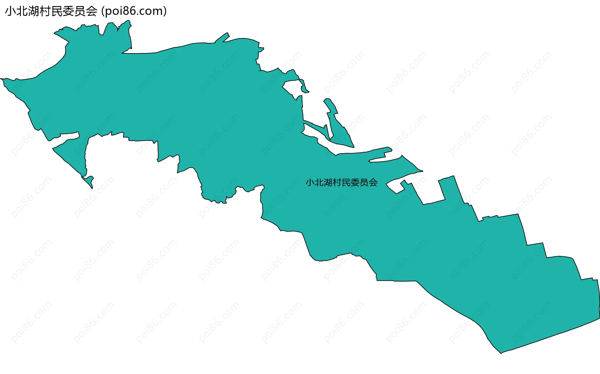 小北湖村民委员会边界地图