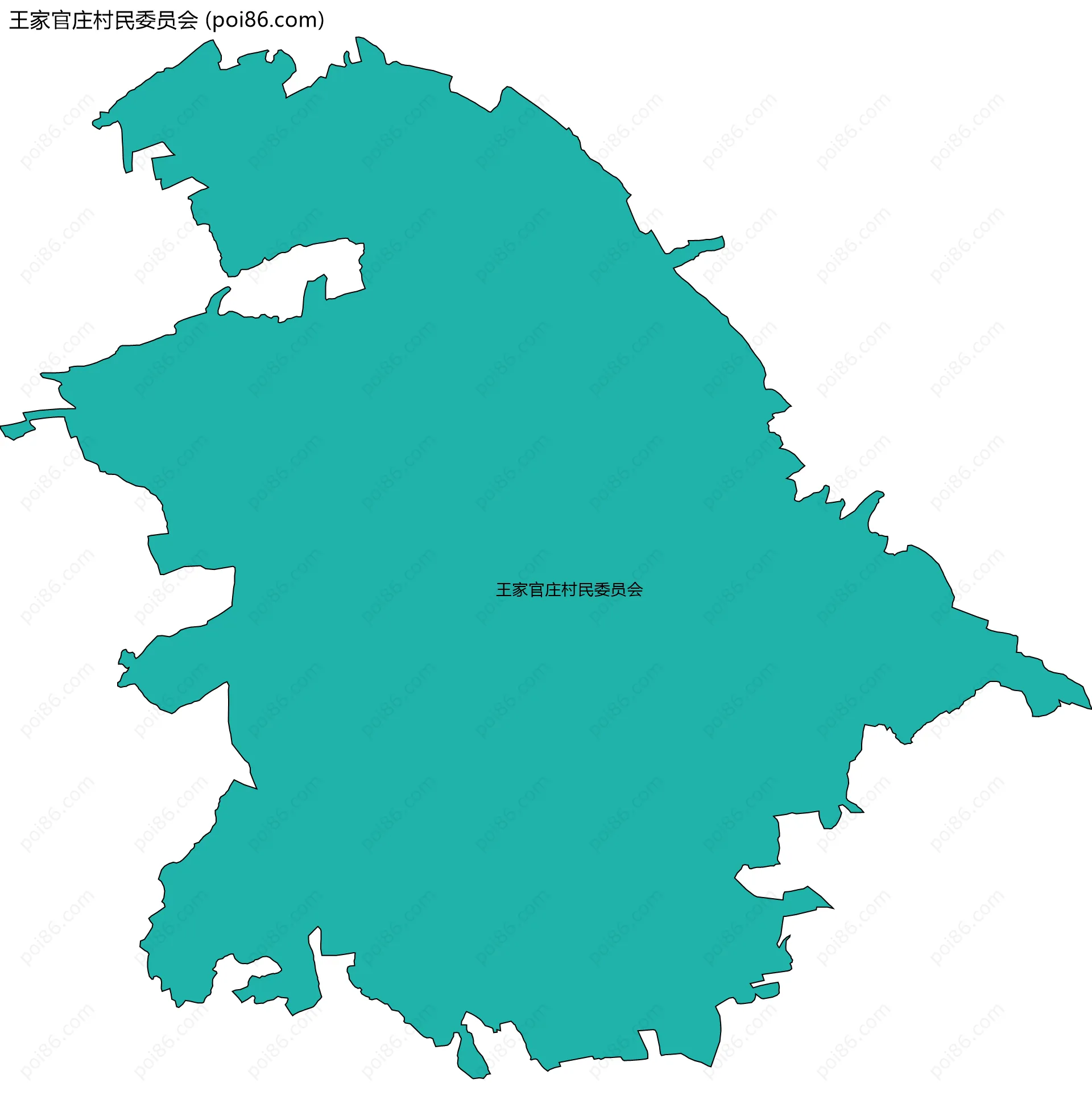 王家官庄村民委员会边界地图