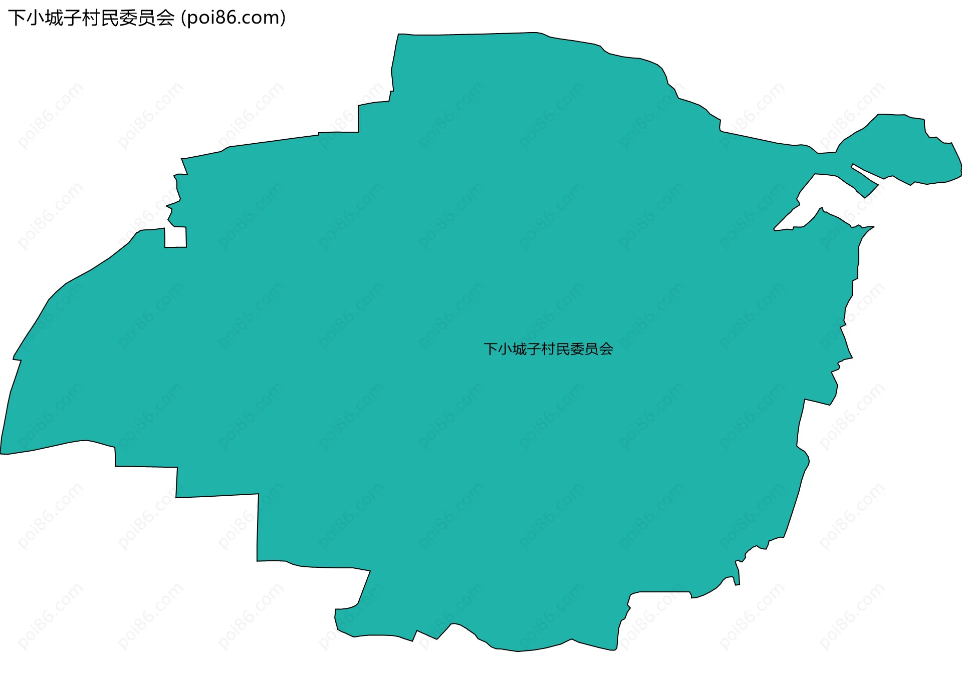 下小城子村民委员会边界地图