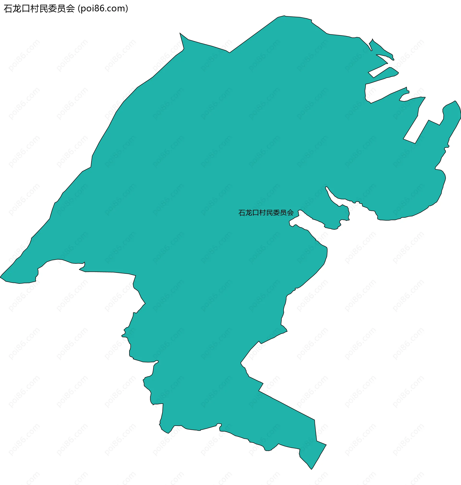 石龙口村民委员会边界地图