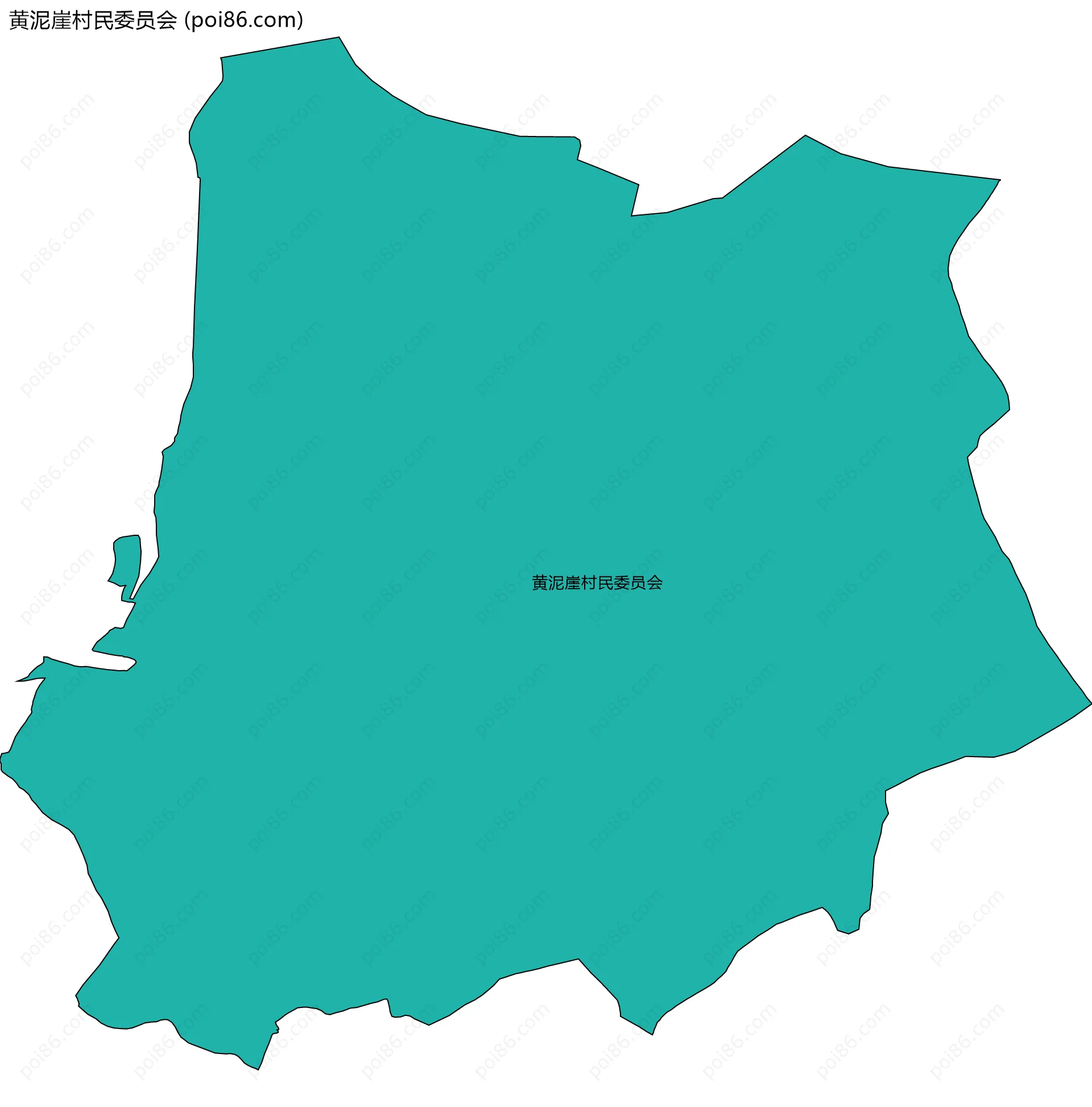 黄泥崖村民委员会边界地图