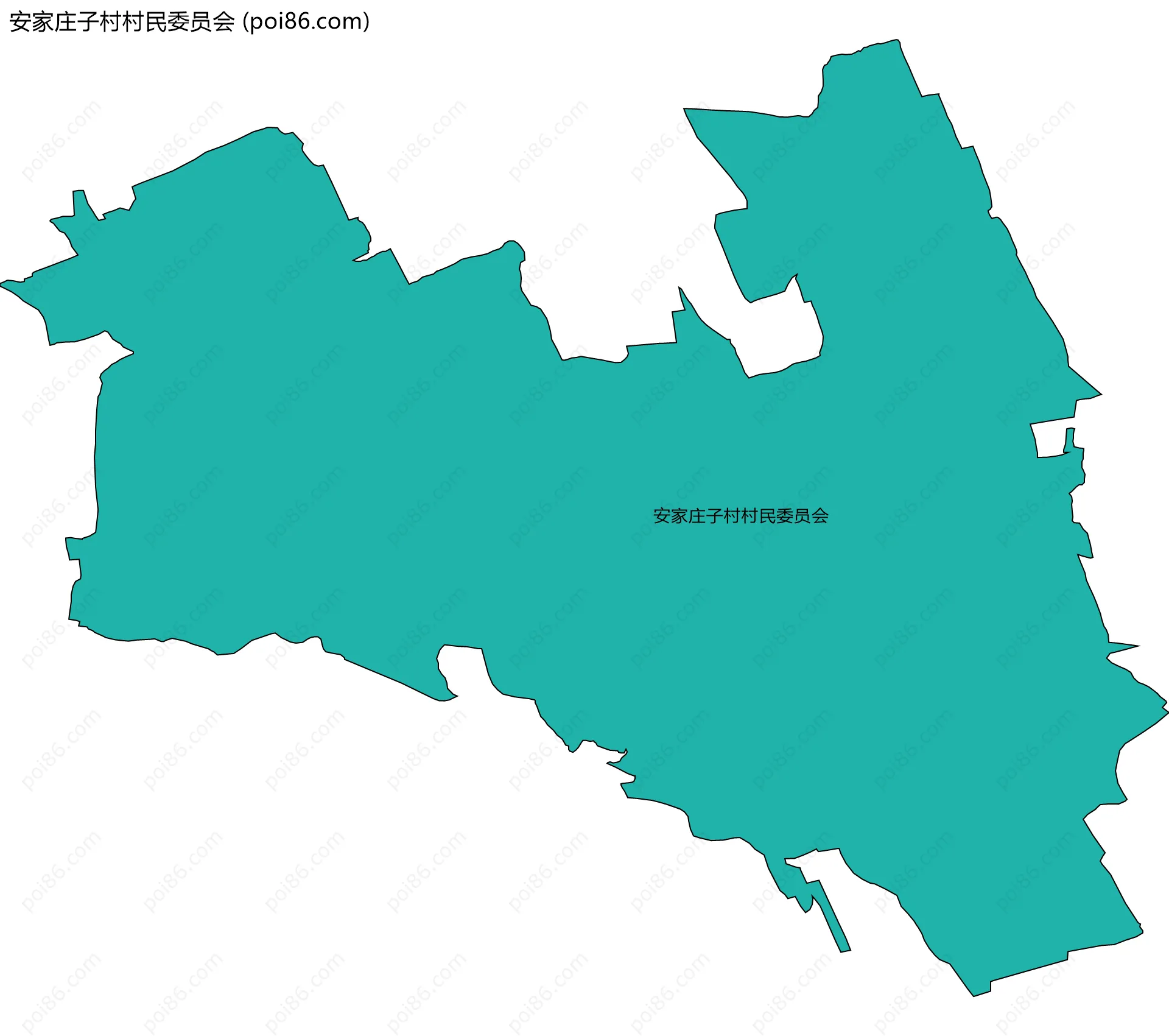 安家庄子村村民委员会边界地图