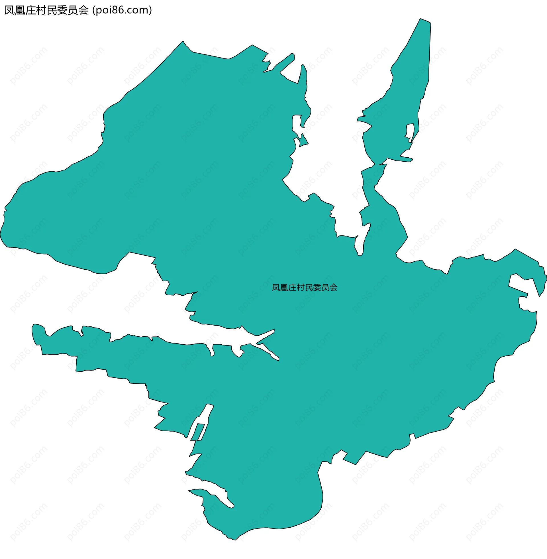 凤凰庄村民委员会边界地图